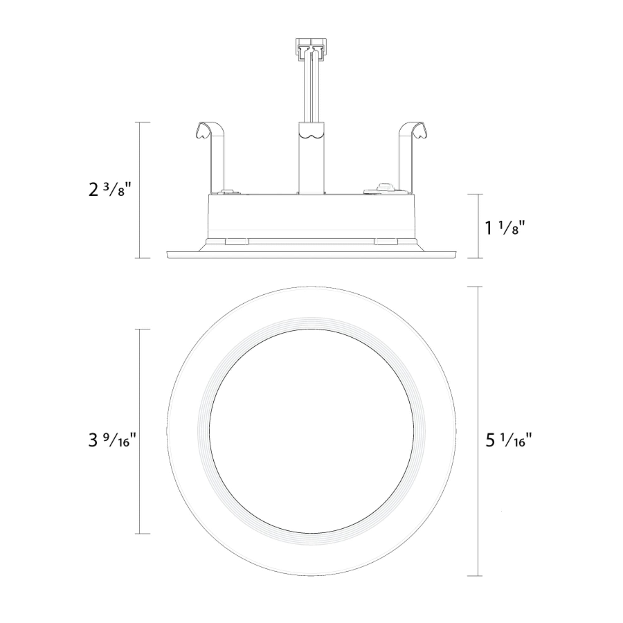 RAB WFRETRO34-4B-B 4 in. Baffle Retrofit Wafer Downlight 8W 800 Lumens Selectable CCT