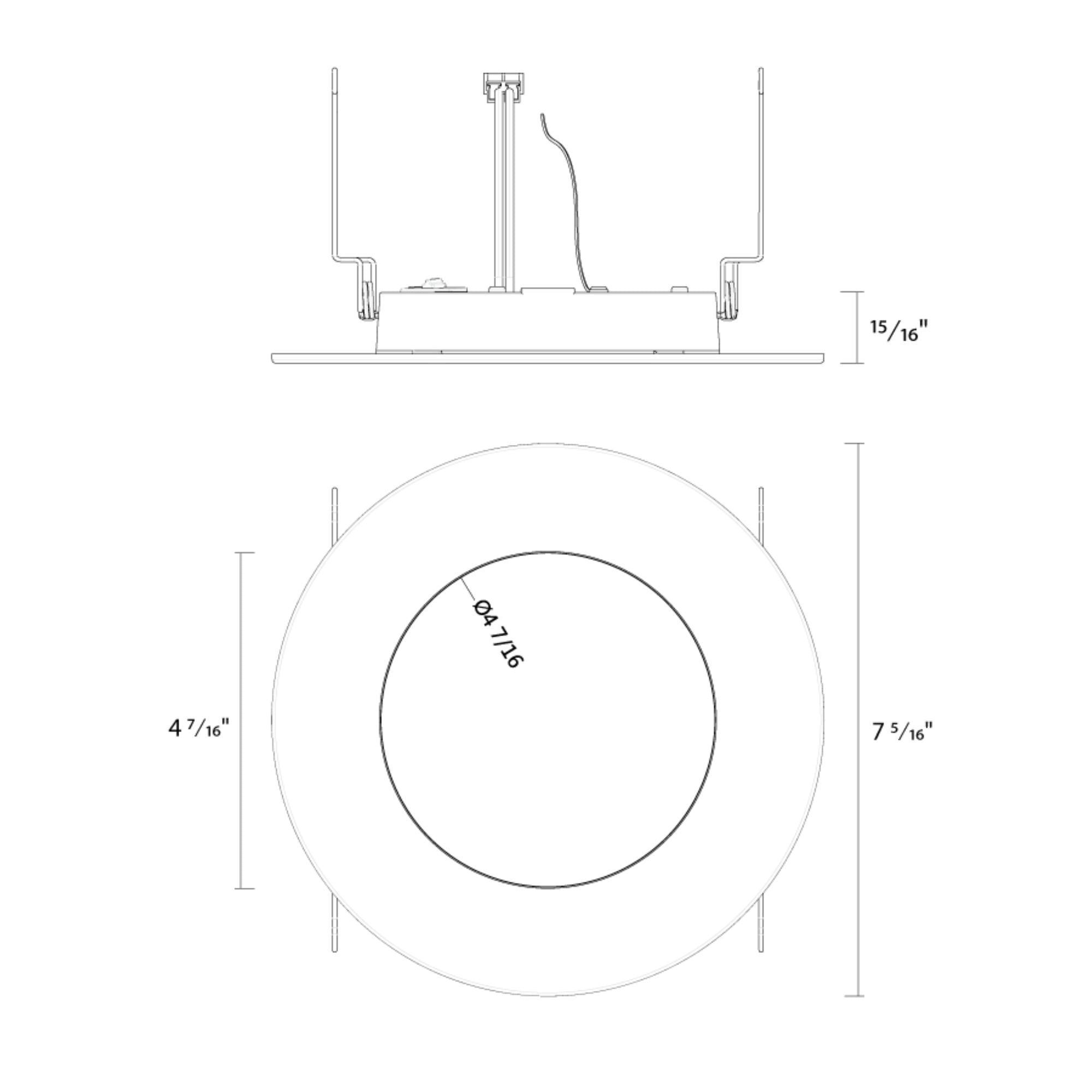 RAB WFRETRO34-6 6 in. Smooth Retrofit Wafer Downlight 11W 1100 Lumens Selectable CCT Wet Rated