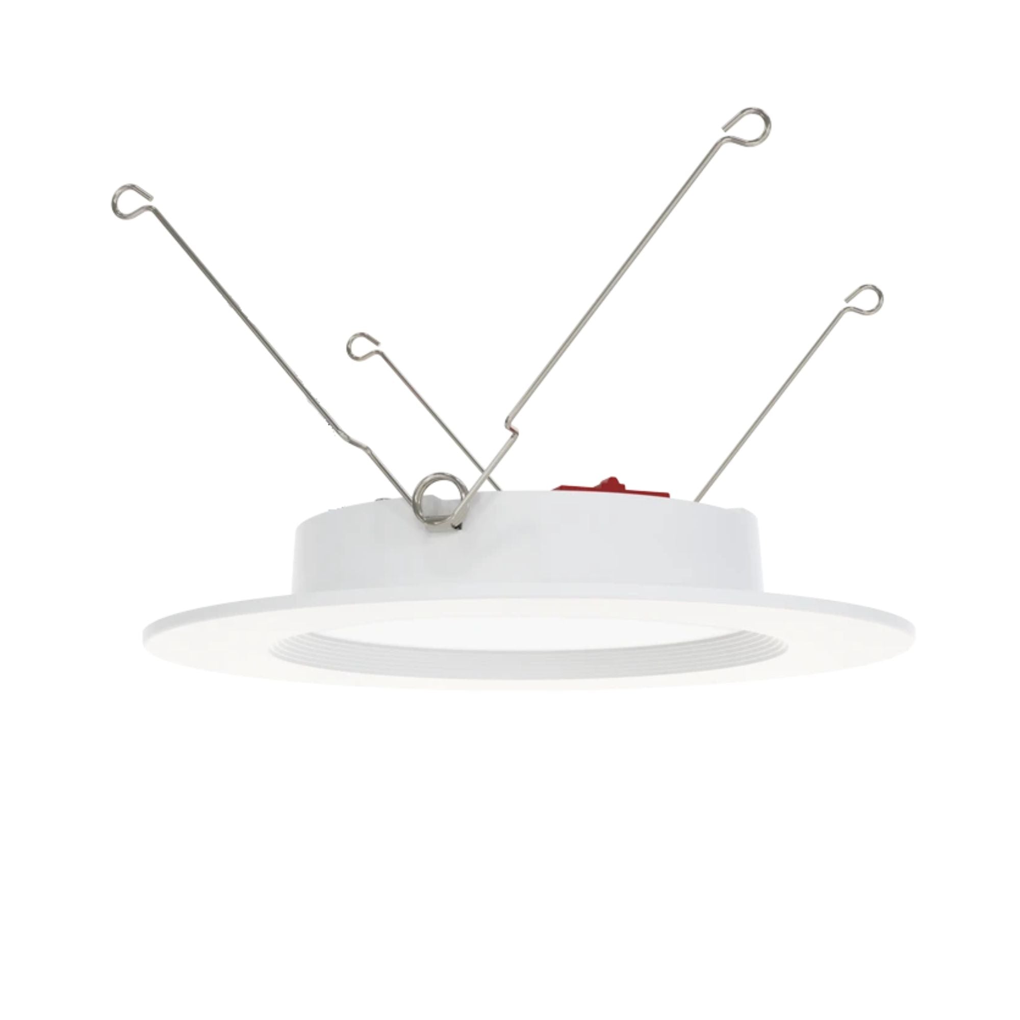 6" Retrofit Baffle Lens Wafer LED Downlight - 1100 Lumens, 5-CCT, White