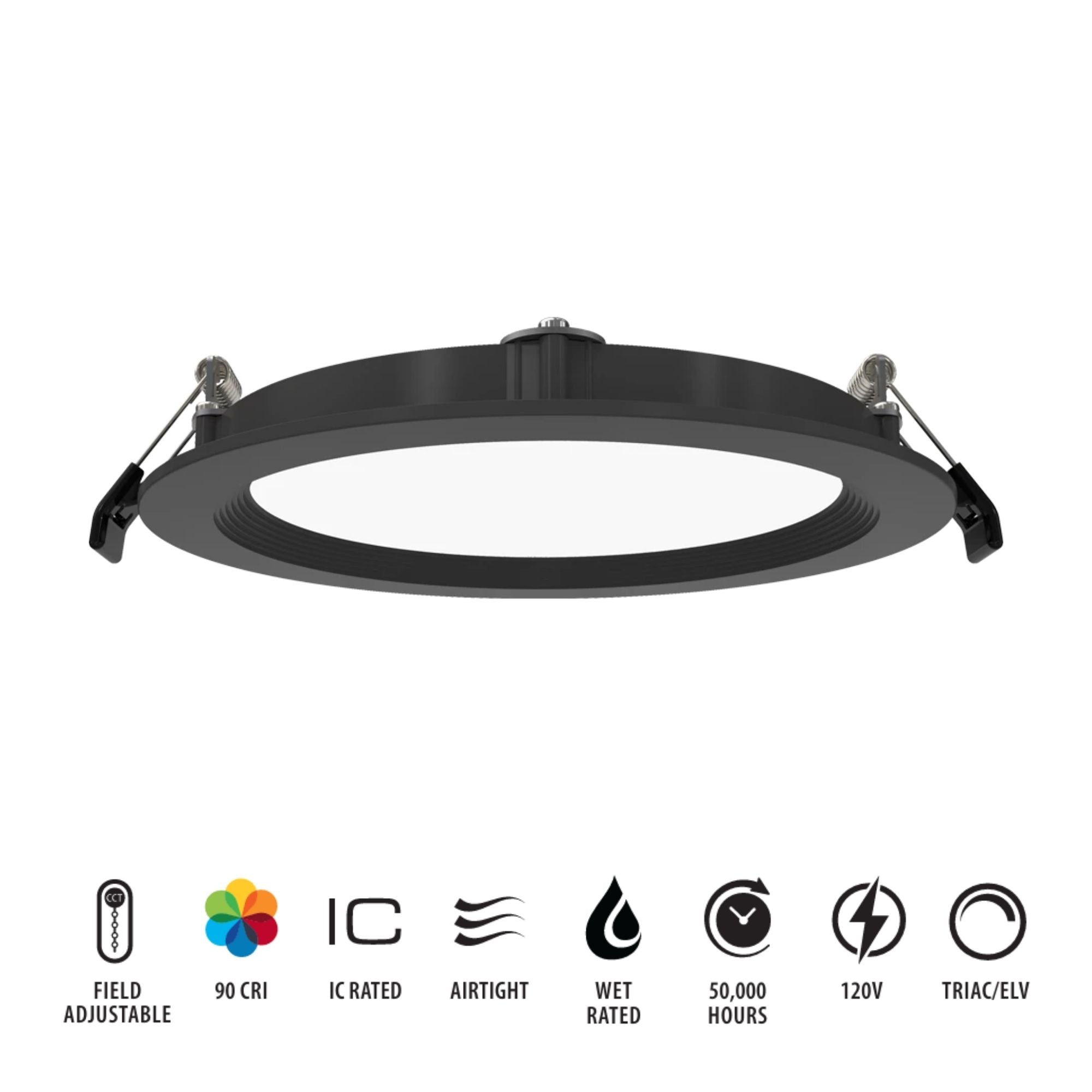 RAB WFRL6R139FA120BRZB 6 in. Round Baffle Downlight 13W 1100 Lumens Selectable CCT, Bronze