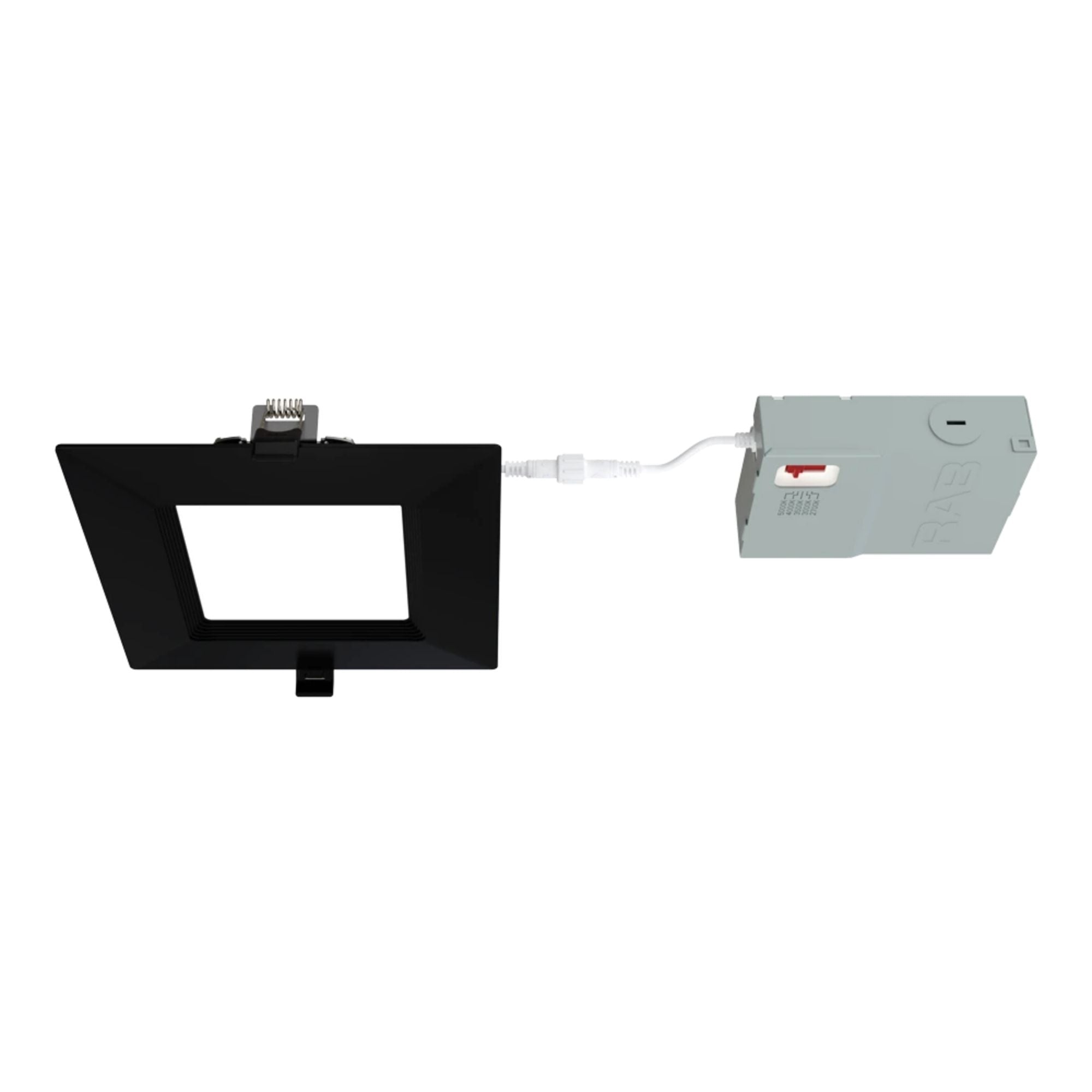 RAB WFRL6S139FA120BB 6 in. Square Baffle Downlight 13W 1100 Lumens Selectable CCT, Black