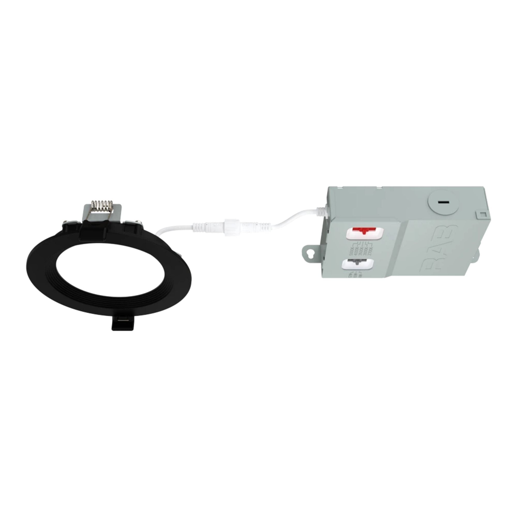 RAB WFRX-4BD-K 4 in. Open Baffle Downlight 12W 1000 Lumens Selectable CCT, Black
