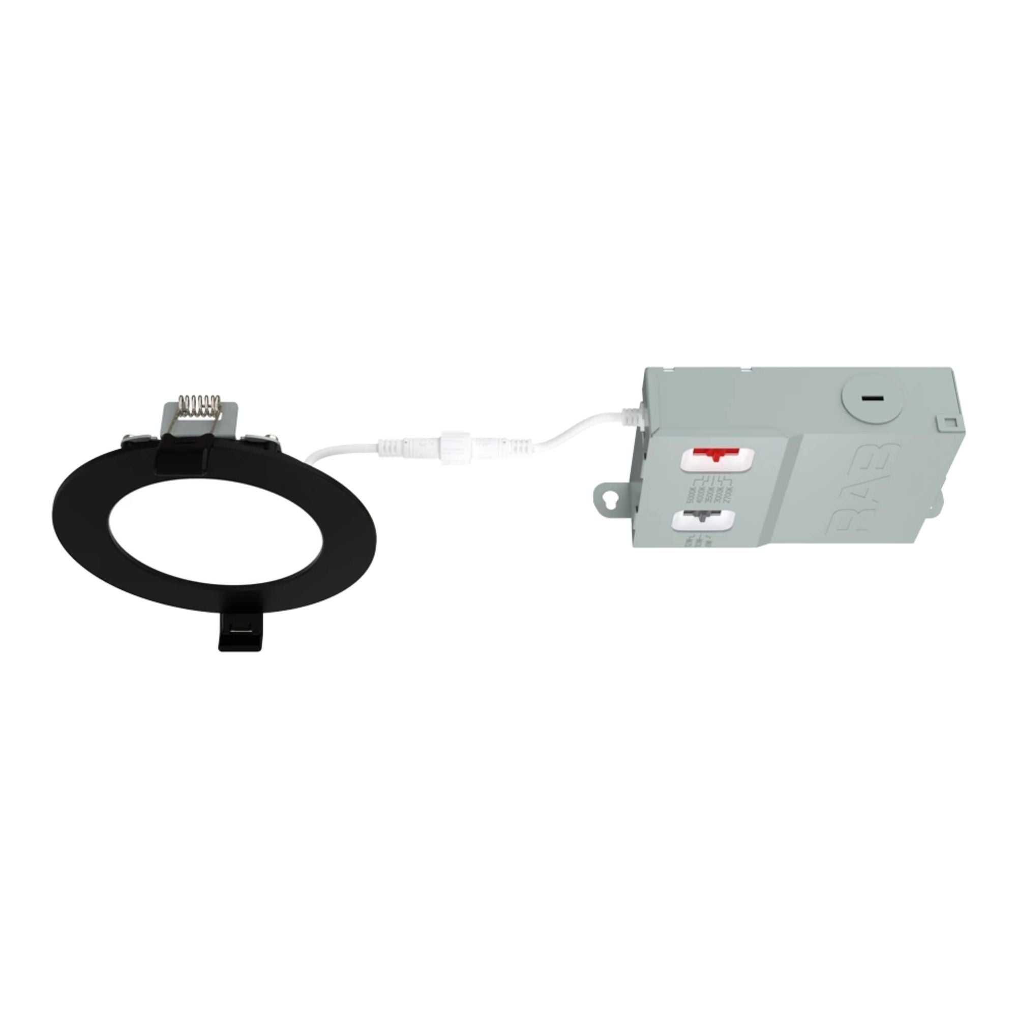 RAB WFRX-4D-K 4 in. Ultra Thin Smooth Downlight 12W 1000 Lumens Selectable CCT, Black