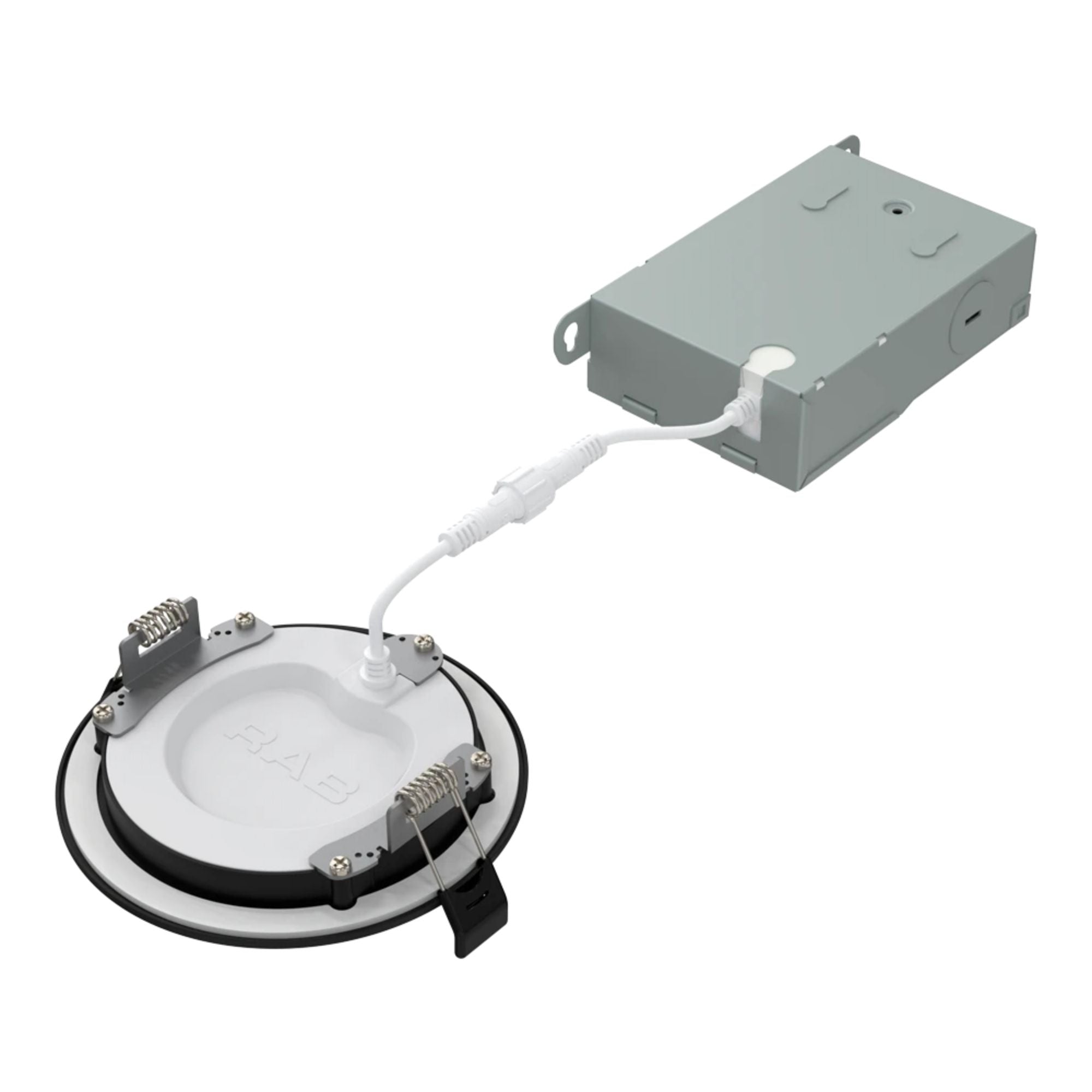 RAB WFRX-4D-K 4 in. Ultra Thin Smooth Downlight 12W 1000 Lumens Selectable CCT, Black