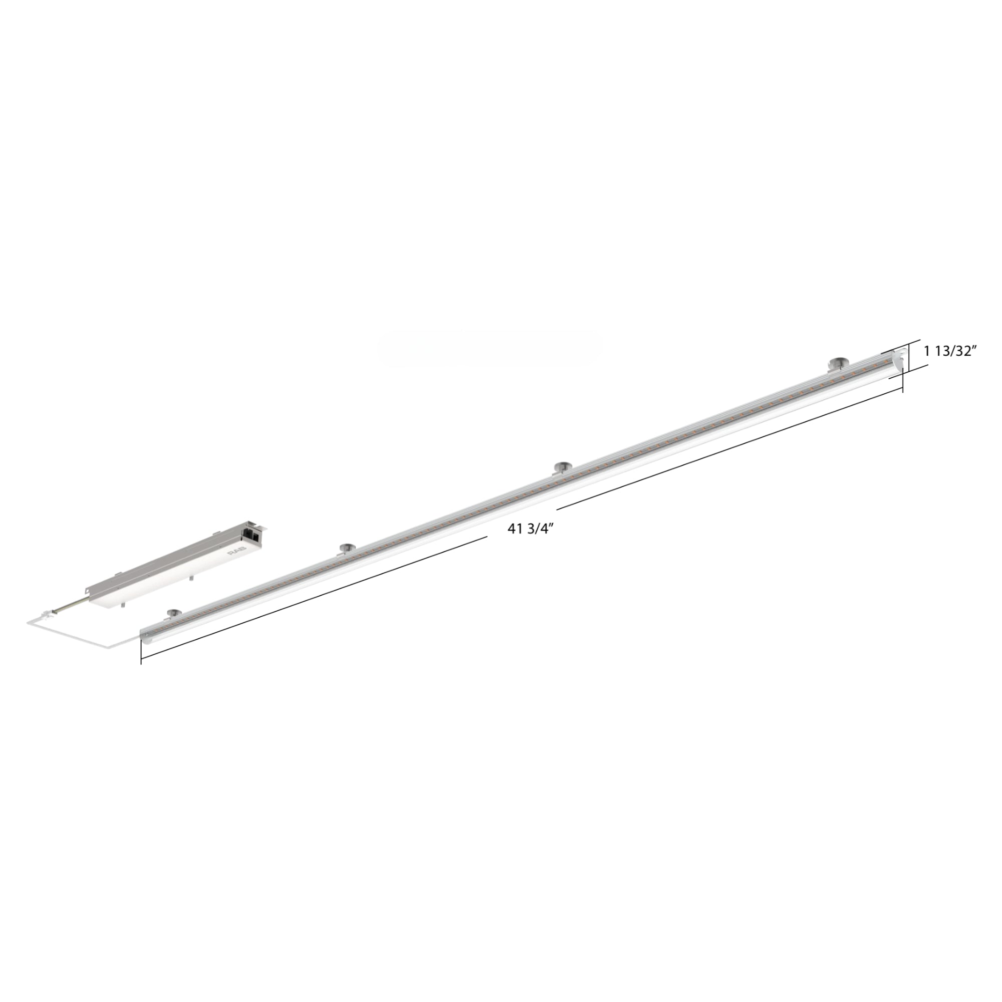 4ft LED Magnetic Retrofit Kit, 4700lm, 30W, Selectable CCT, Clear Lens, 120-277V - Bees Lighting
