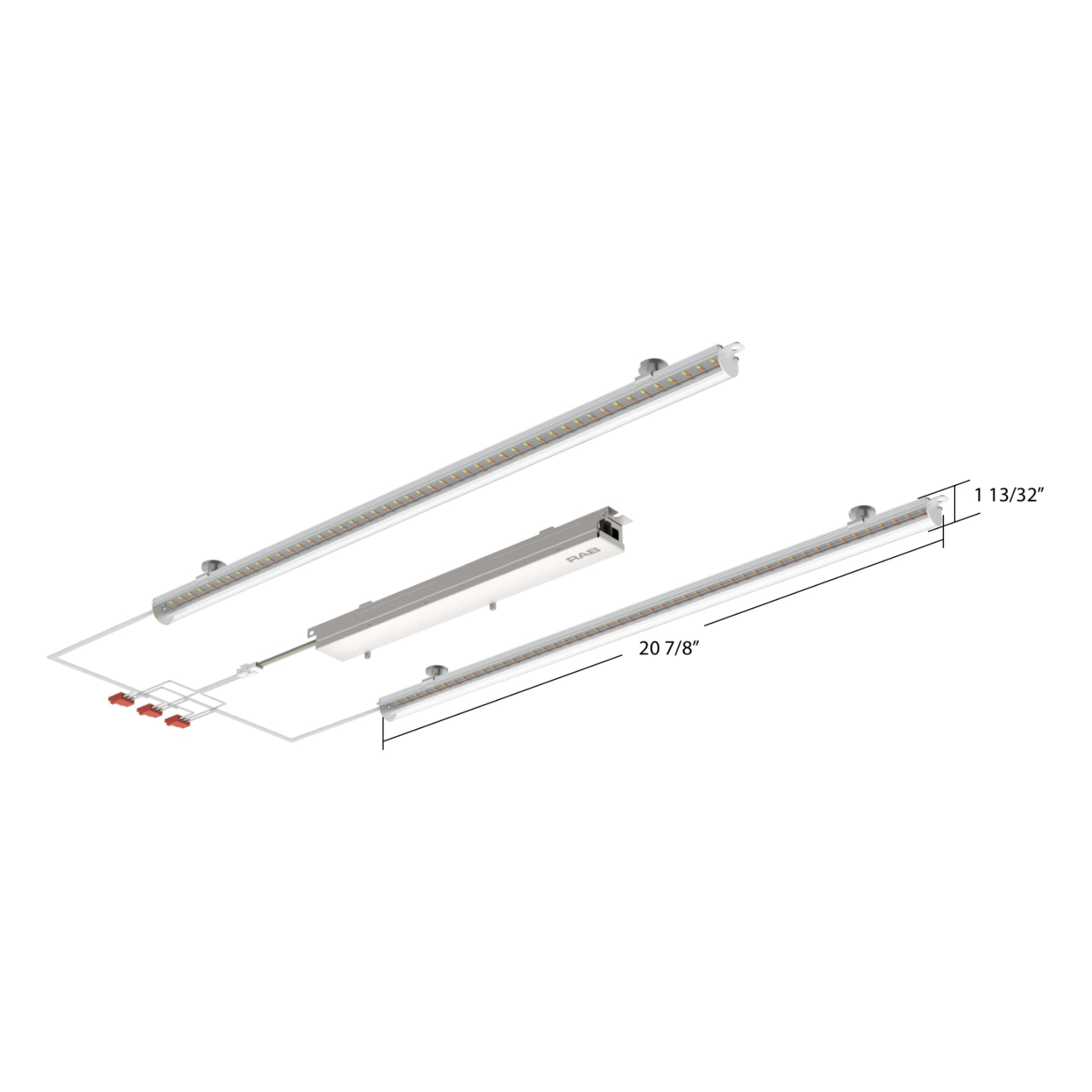 2x2ft LED Magnetic Retrofit Kit, 6000lm, 40W, Selectable CCT, Clear Lens, 120-277V - Bees Lighting