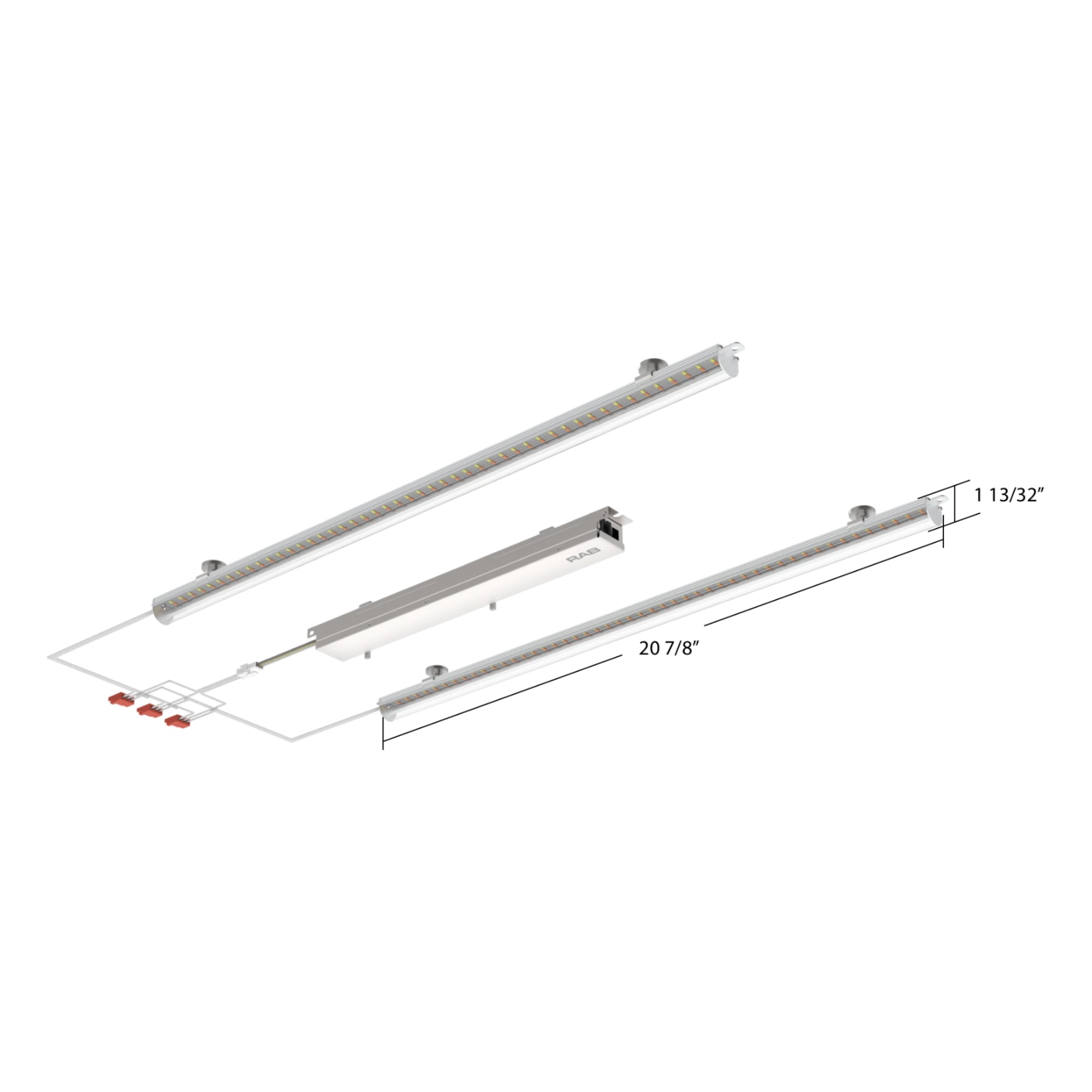 2x2ft LED Magnetic Retrofit Kit, 6000lm, 40W, Selectable CCT, Clear Lens, 120-277V - Bees Lighting