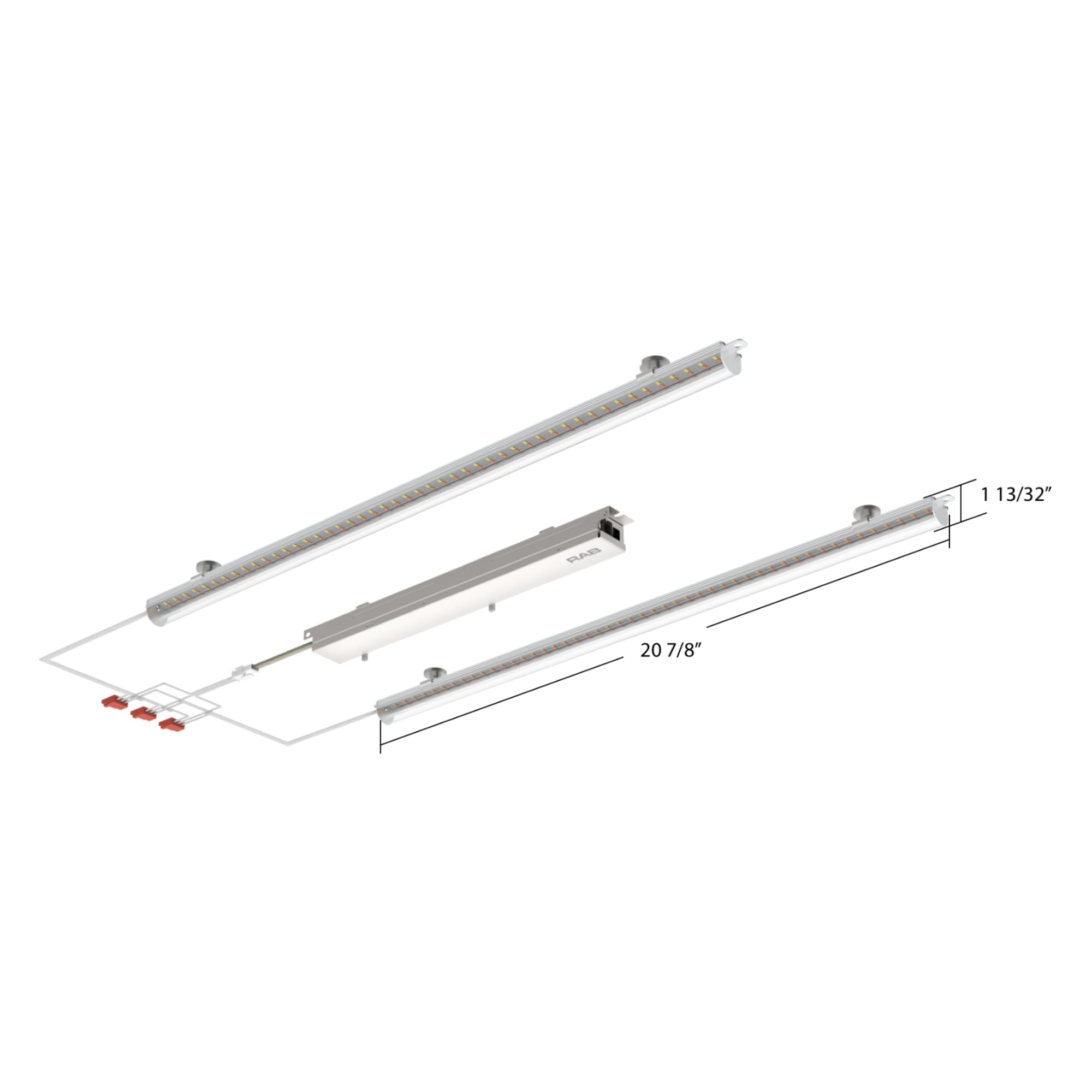 2x2ft LED Magnetic Retrofit Kit, 5000lm, 40W, Selectable CCT, Frosted Lens, 120-277V - Bees Lighting