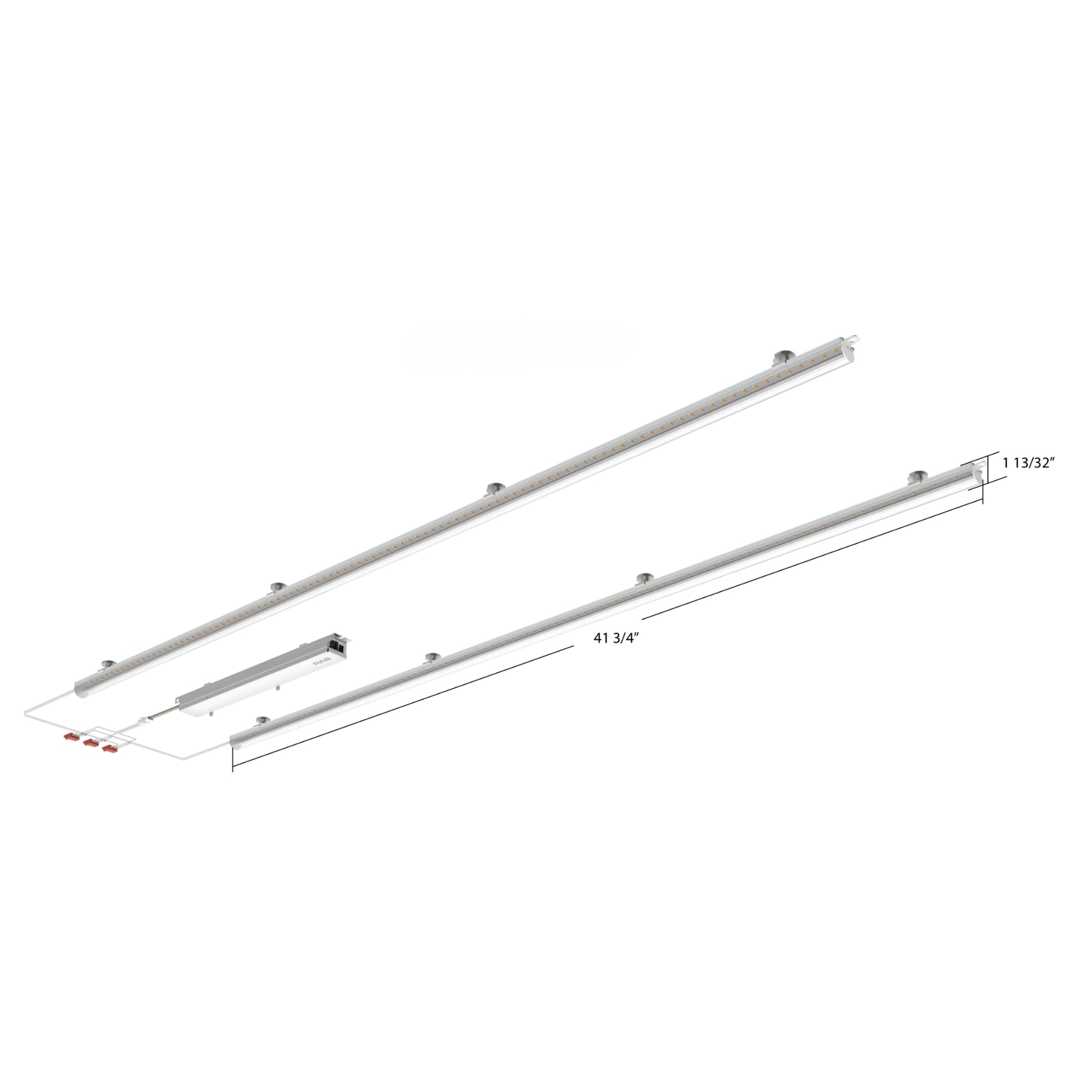 2x4ft LED Magnetic Retrofit Kit, 6640lm, 50W, Selectable CCT, Frosted Lens, 120-277V - Bees Lighting