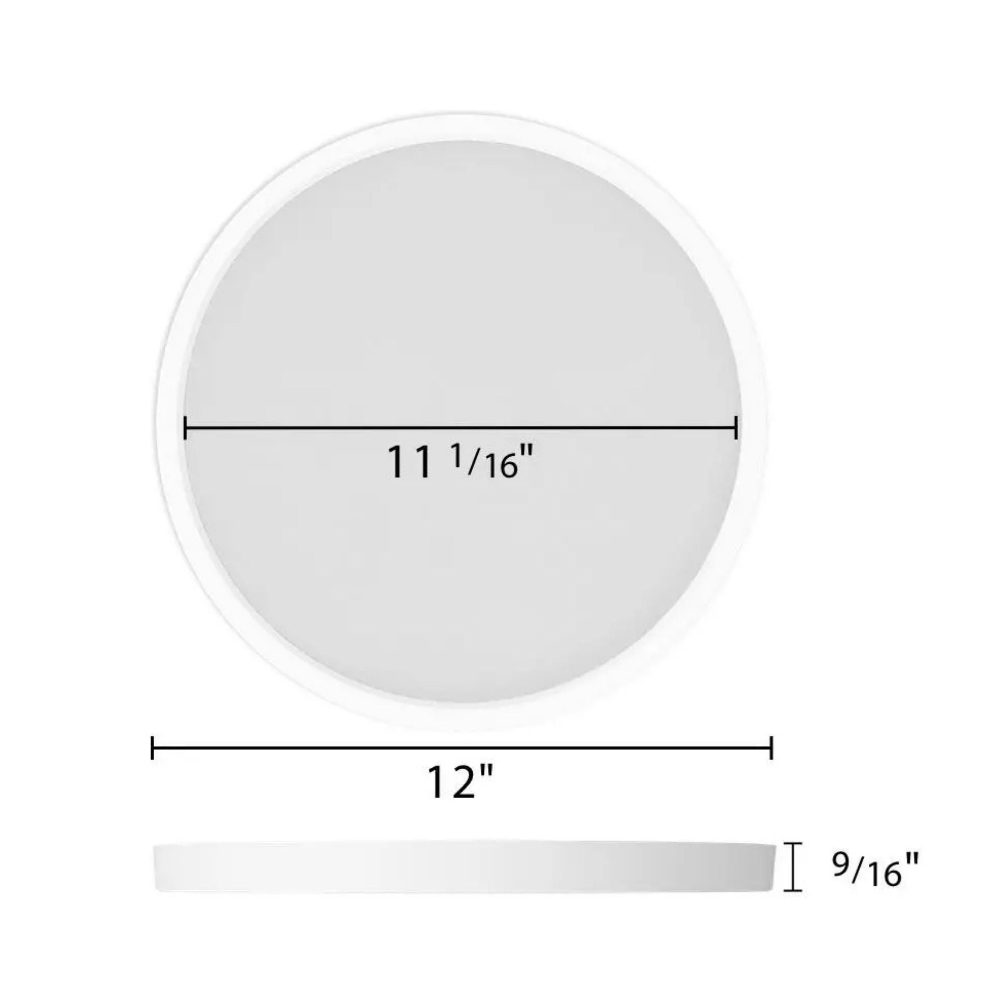 RAB SUMO-R-12K 12" Round LED Surface Mount, 22W, 1650lm, 5-CCT, Black