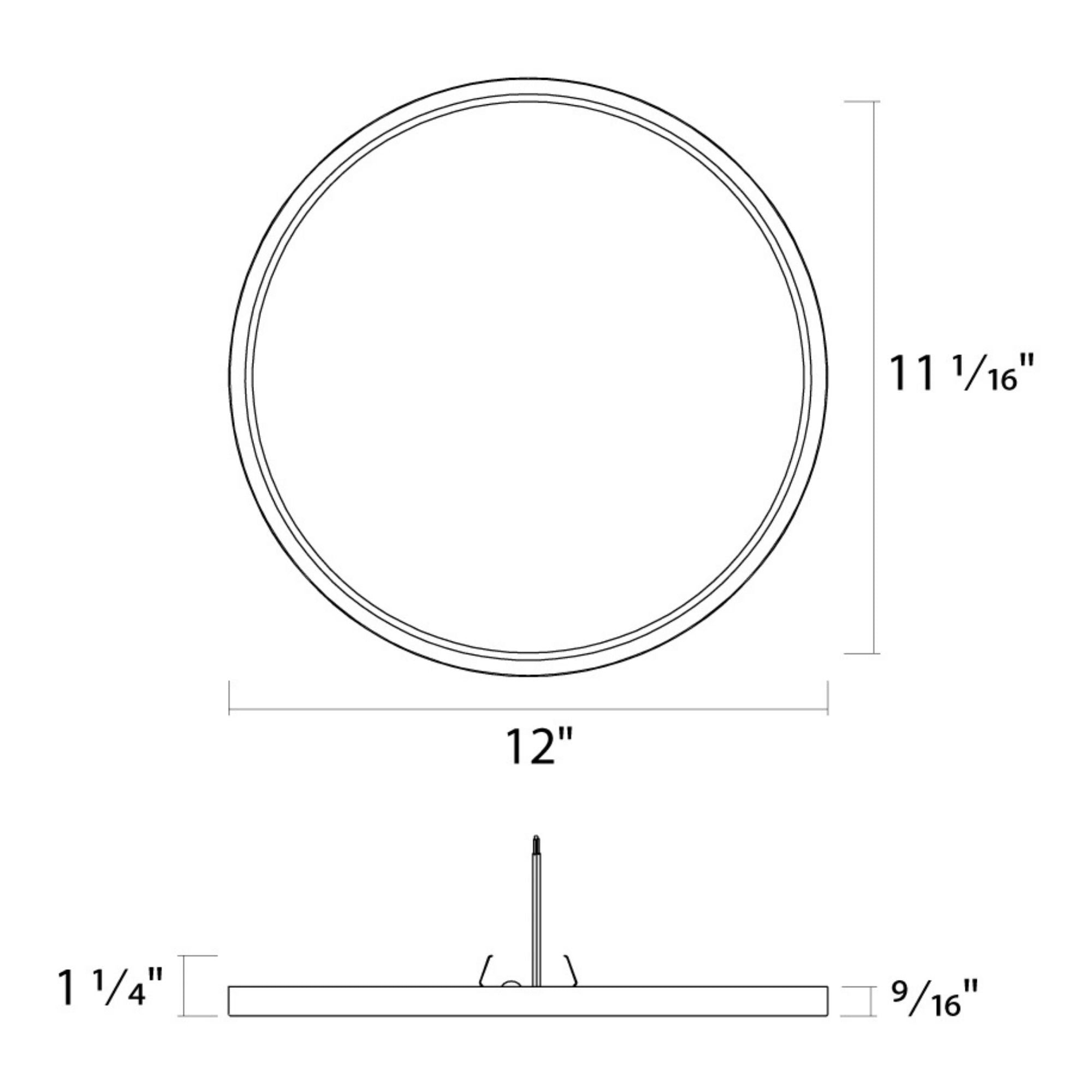 RAB SUMO-R-12K 12" Round LED Surface Mount, 22W, 1650lm, 5-CCT, Black