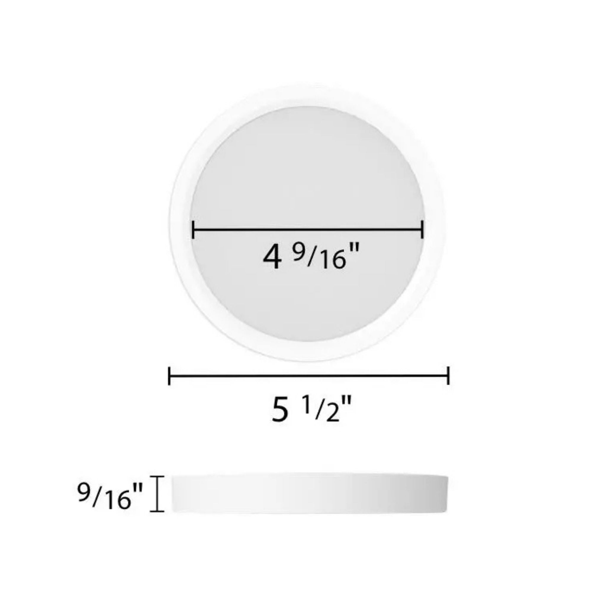 RAB SUMO-R-5K 5.5" Round LED Surface Mount, 10W, 820lm, 5-CCT, Black