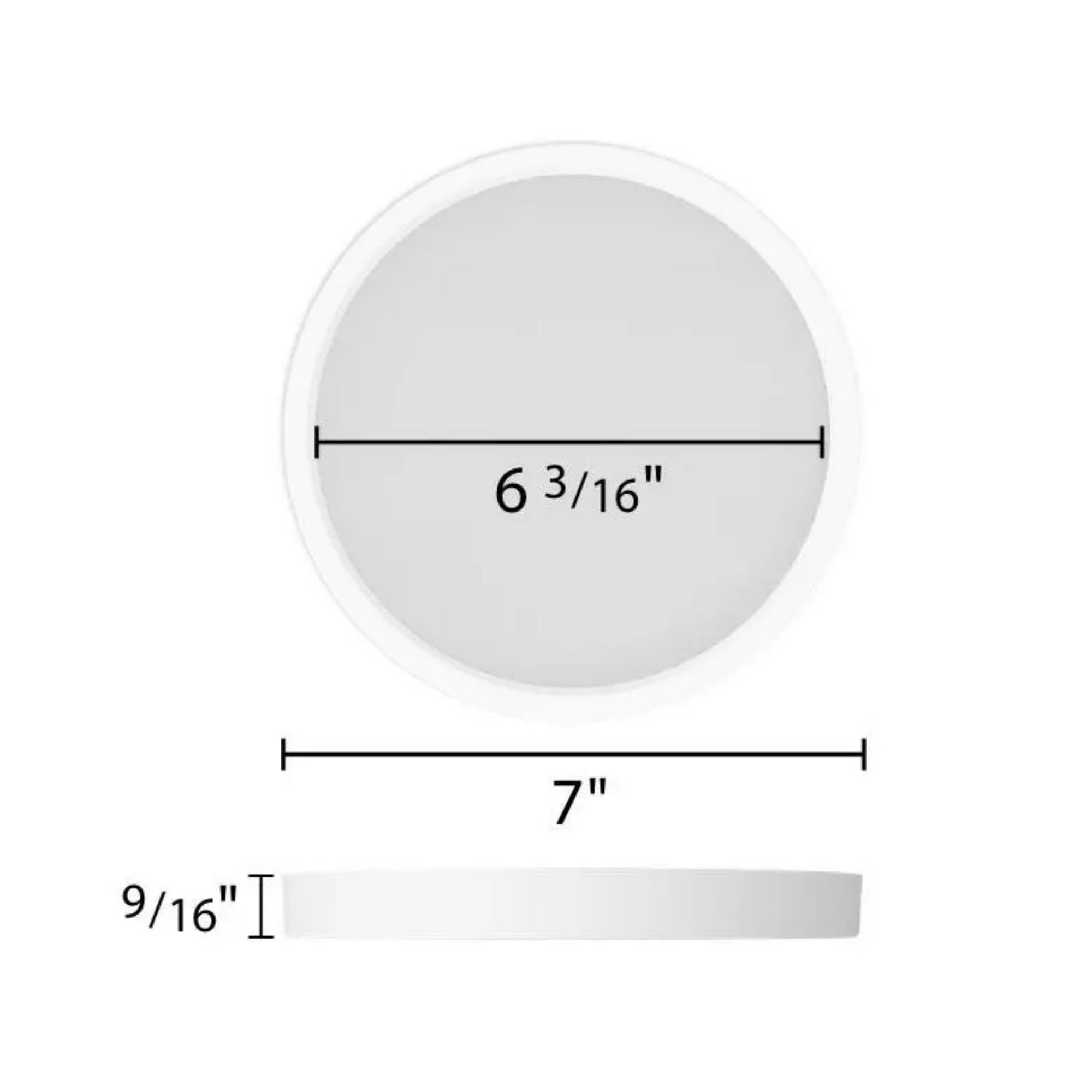RAB SUMO-R-7K 7'' Round LED Surface Mount, 14W, 1150lm, 5-CCT, Black