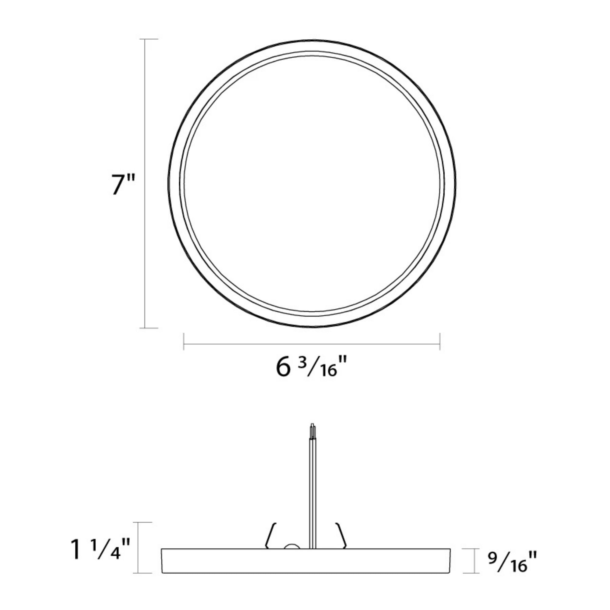 RAB SUMO-R-7K 7'' Round LED Surface Mount, 14W, 1150lm, 5-CCT, Black