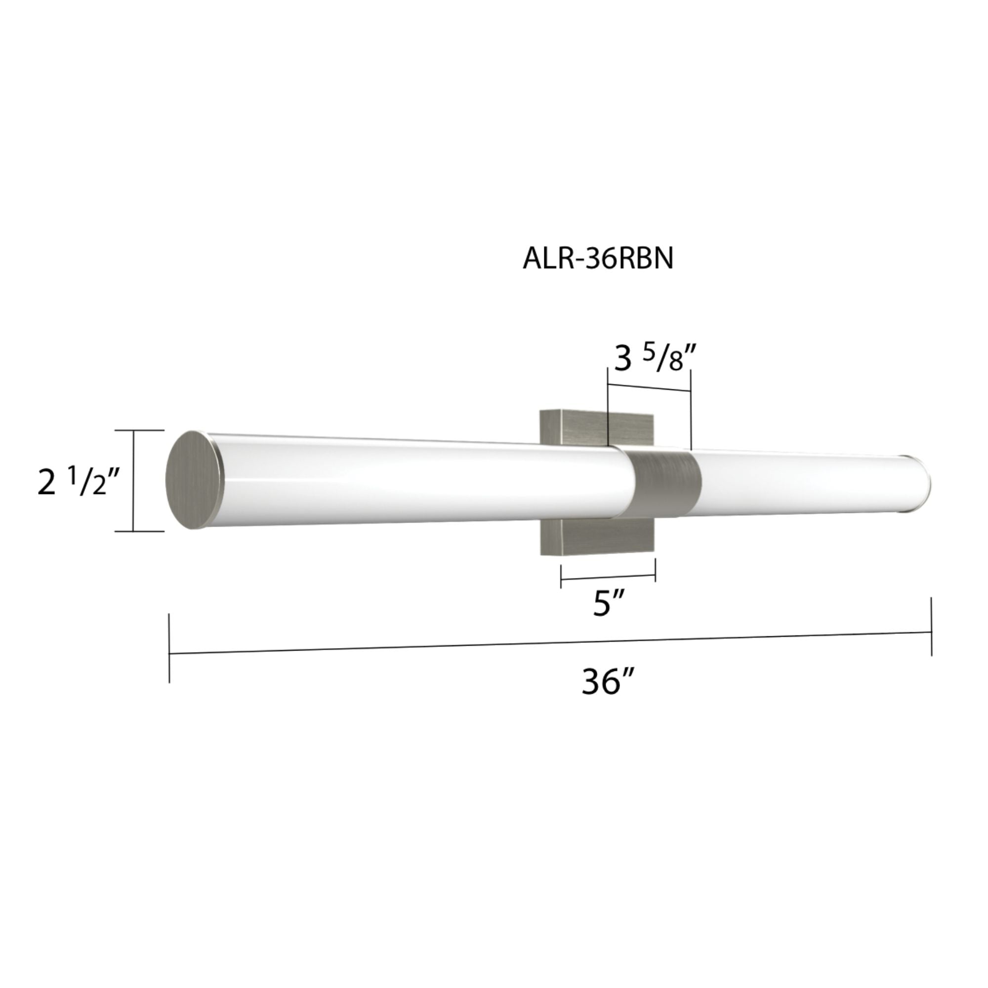 Allure 36" Round LED Vanity Light, CCT Selectable, 120V, Brushed Nickel Finish