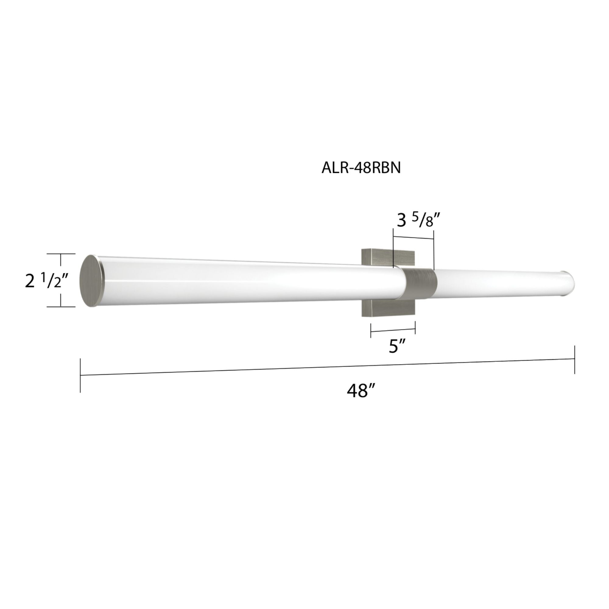 Allure 48" Round LED Vanity Light, CCT Selectable, 120V, Brushed Nickel Finish
