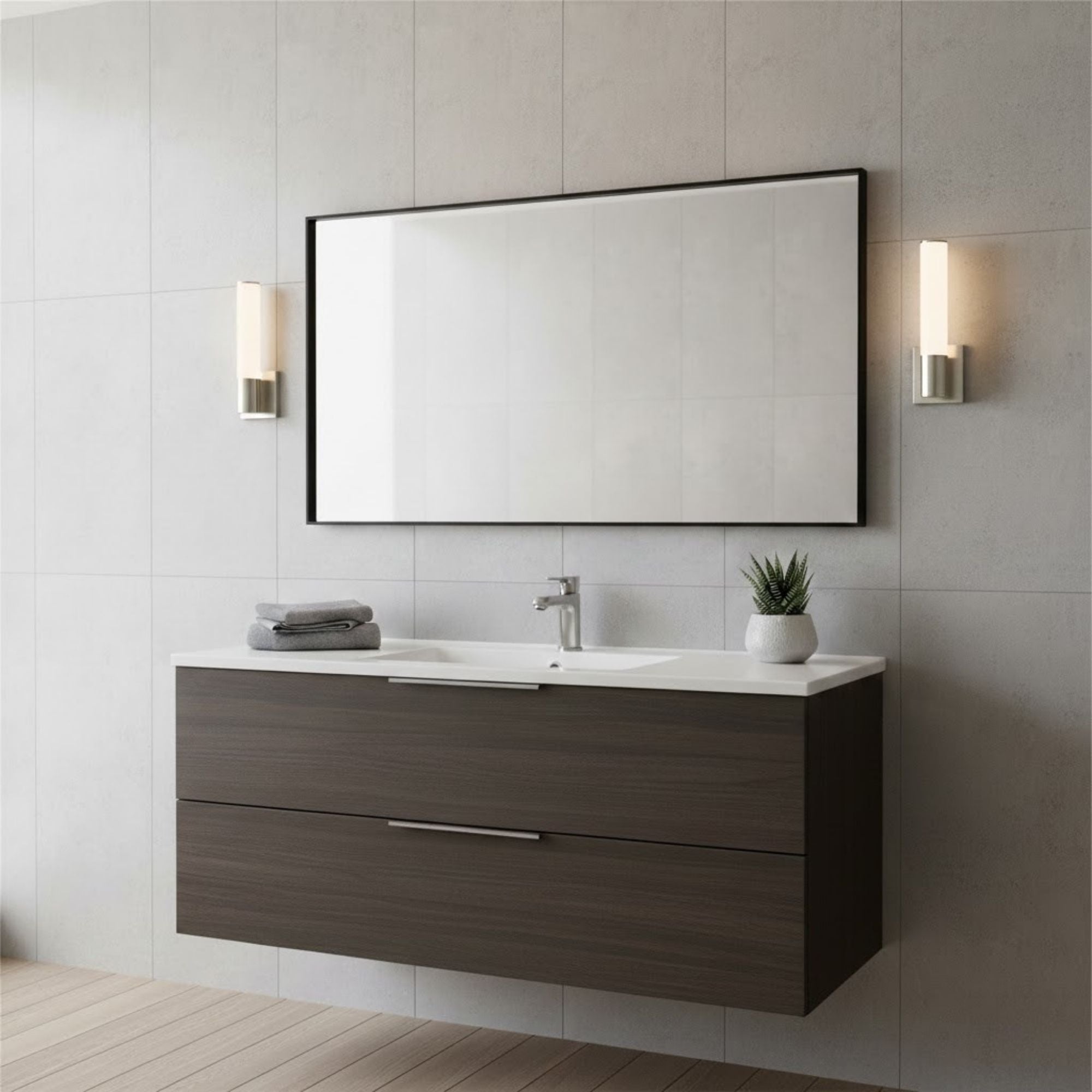 Allure 14" Round LED Wall Sconce, CCT Selectable, 120V, Brushed Nickel Finish