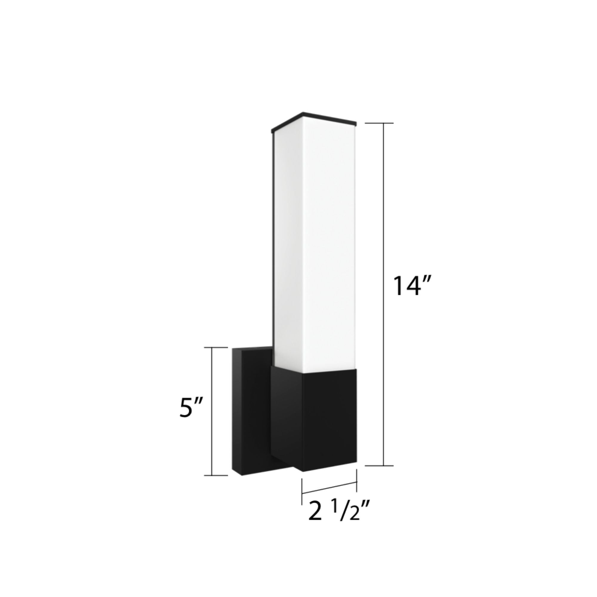 Allure 14" Square LED Wall Sconce, CCT Selectable, 120V, Brushed Nickel Finish