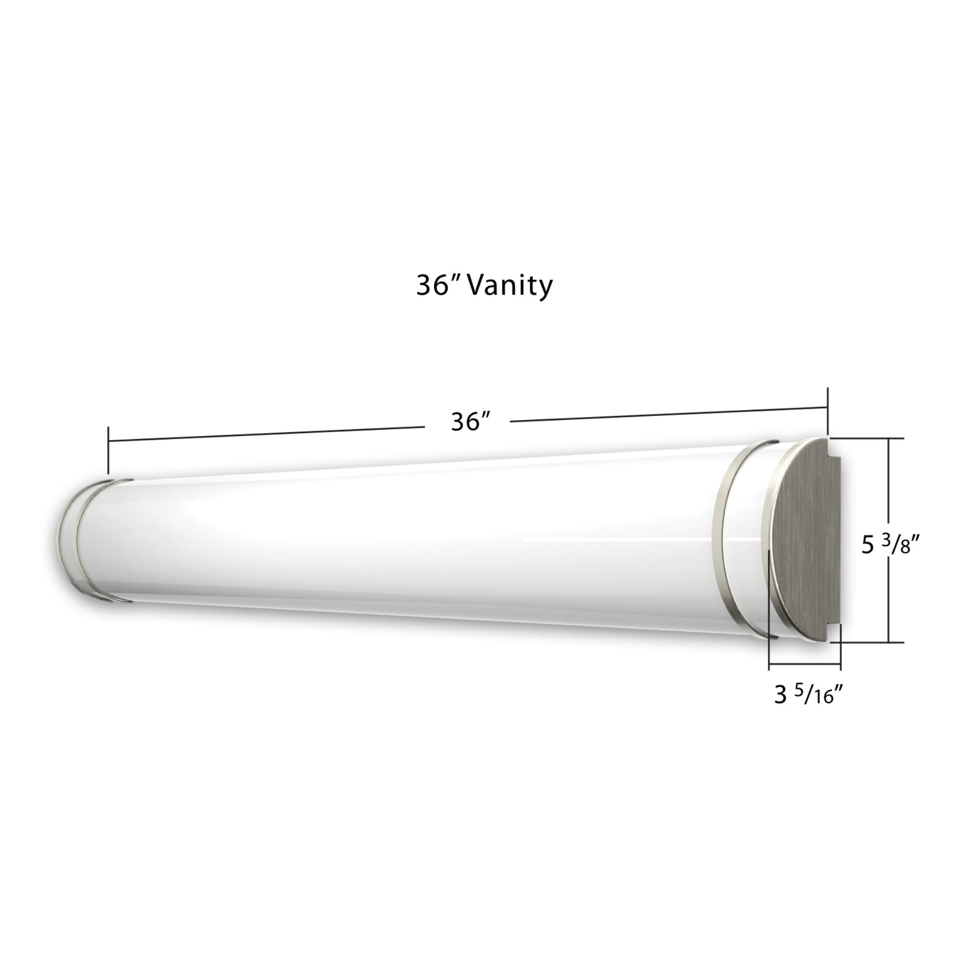 Enchant 36" LED Bathrooom Vanity Light, 5-CCT, 120V, Brushed Nickel Finish