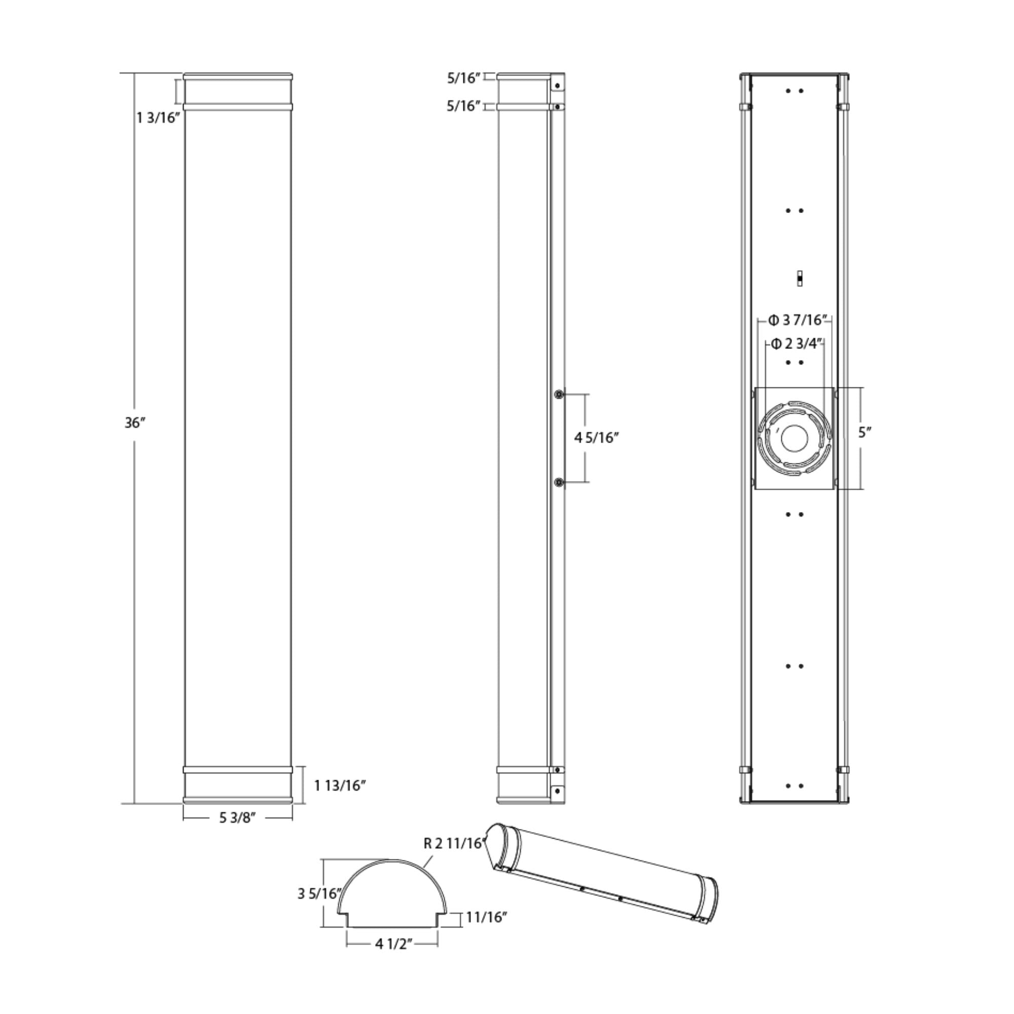 Enchant 36" LED Bathrooom Vanity Light, 5-CCT, 120V, Brushed Nickel Finish