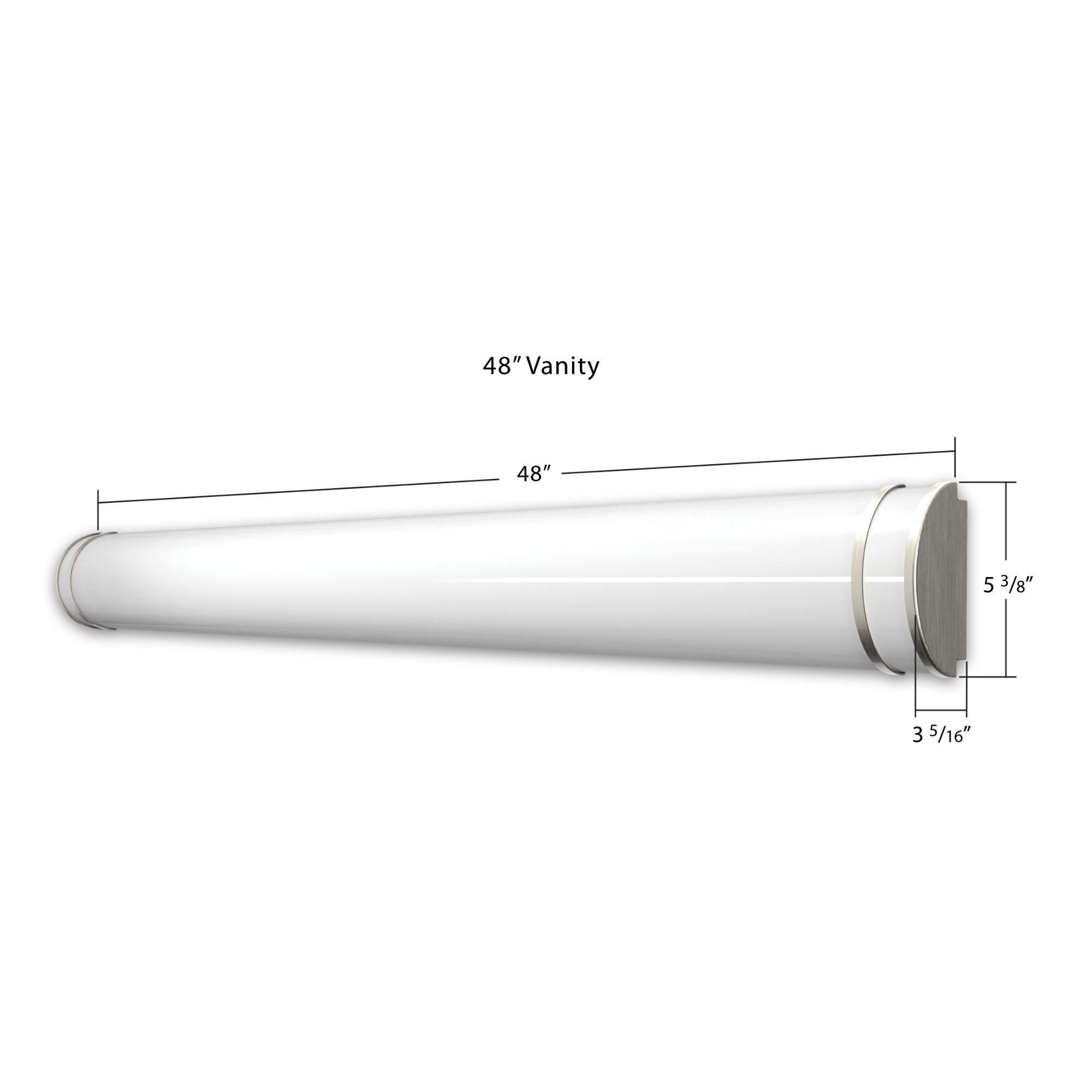 Enchant 48" LED Bathrooom Vanity Light, 5-CCT, 120V, Brushed Nickel Finish
