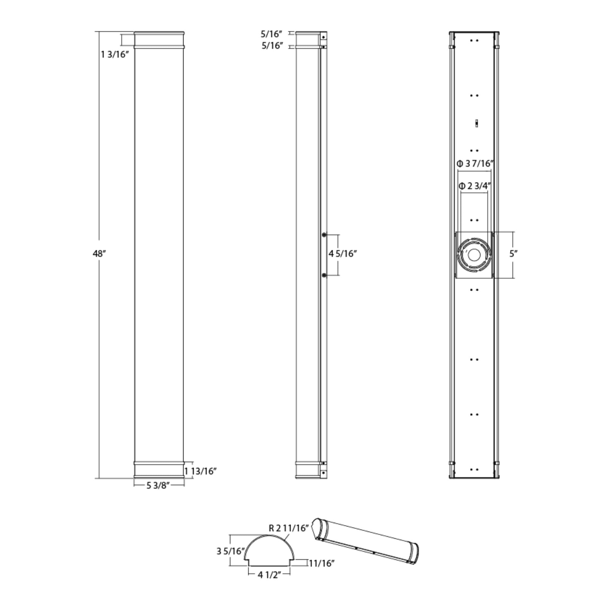 Enchant 48" LED Bathrooom Vanity Light, 5-CCT, 120V, Brushed Nickel Finish