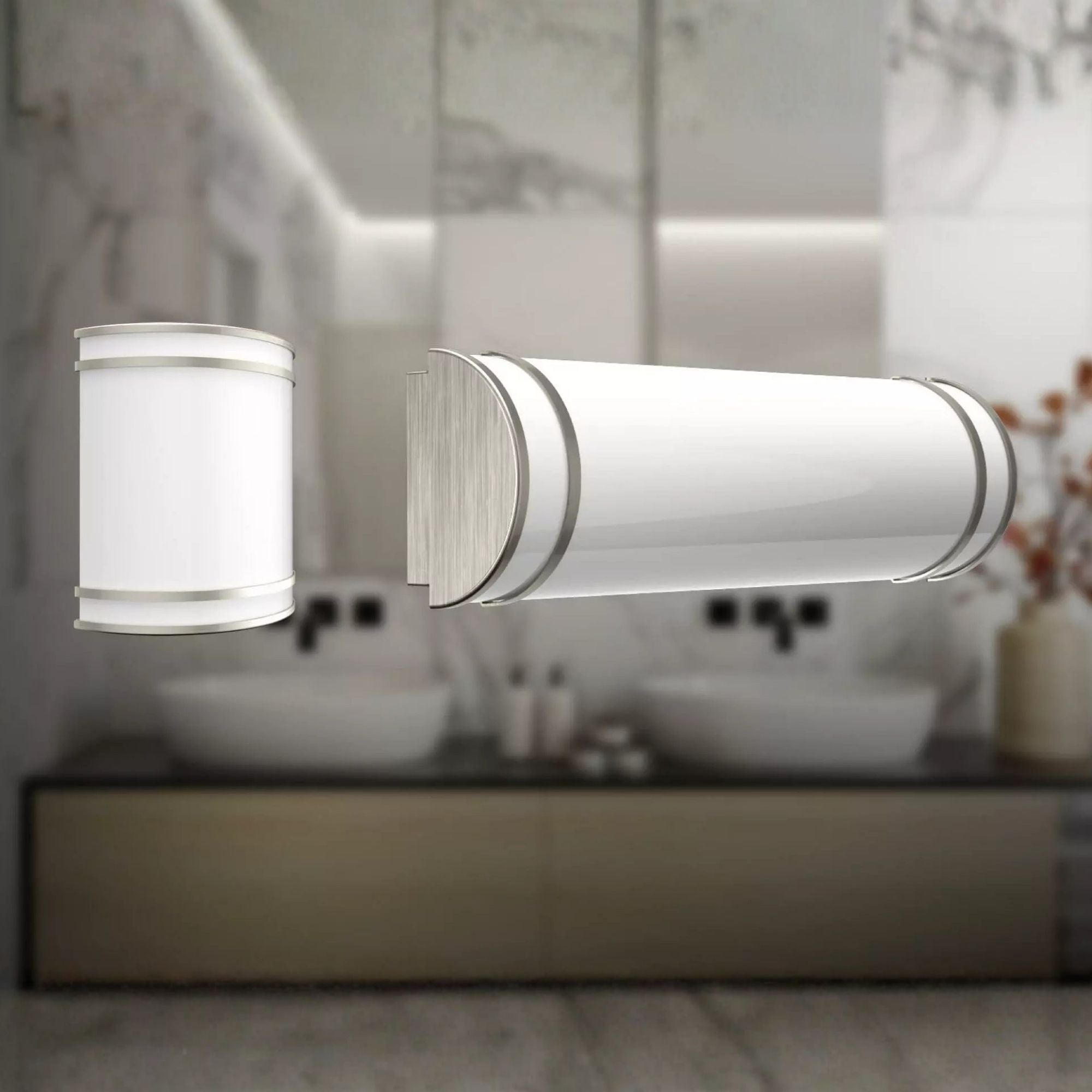 Enchant 10" LED Wall Sconce, 5-CCT, 120V, Brushed Nickel Finish