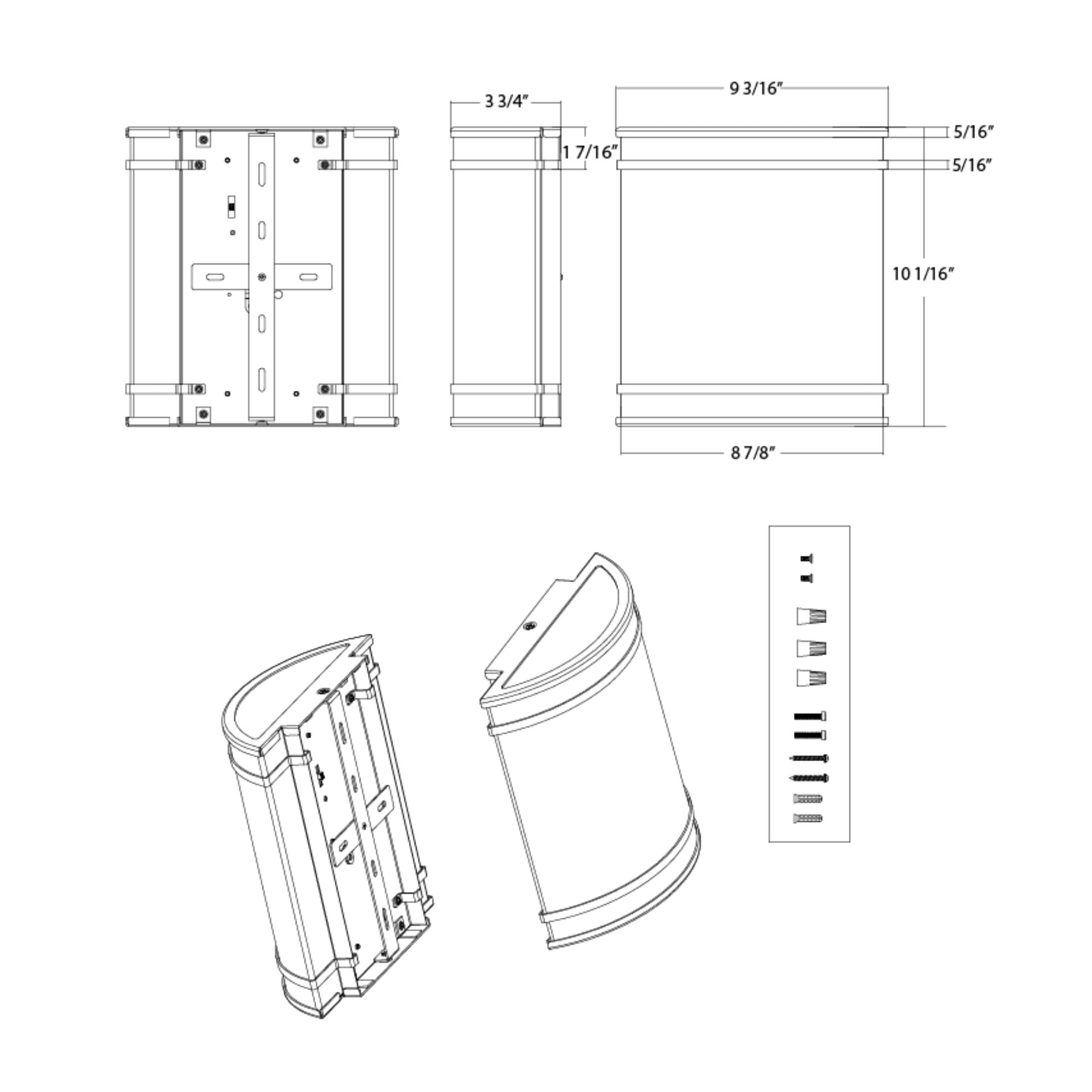 Enchant 10" LED Wall Sconce, 5-CCT, 120V, Brushed Nickel Finish