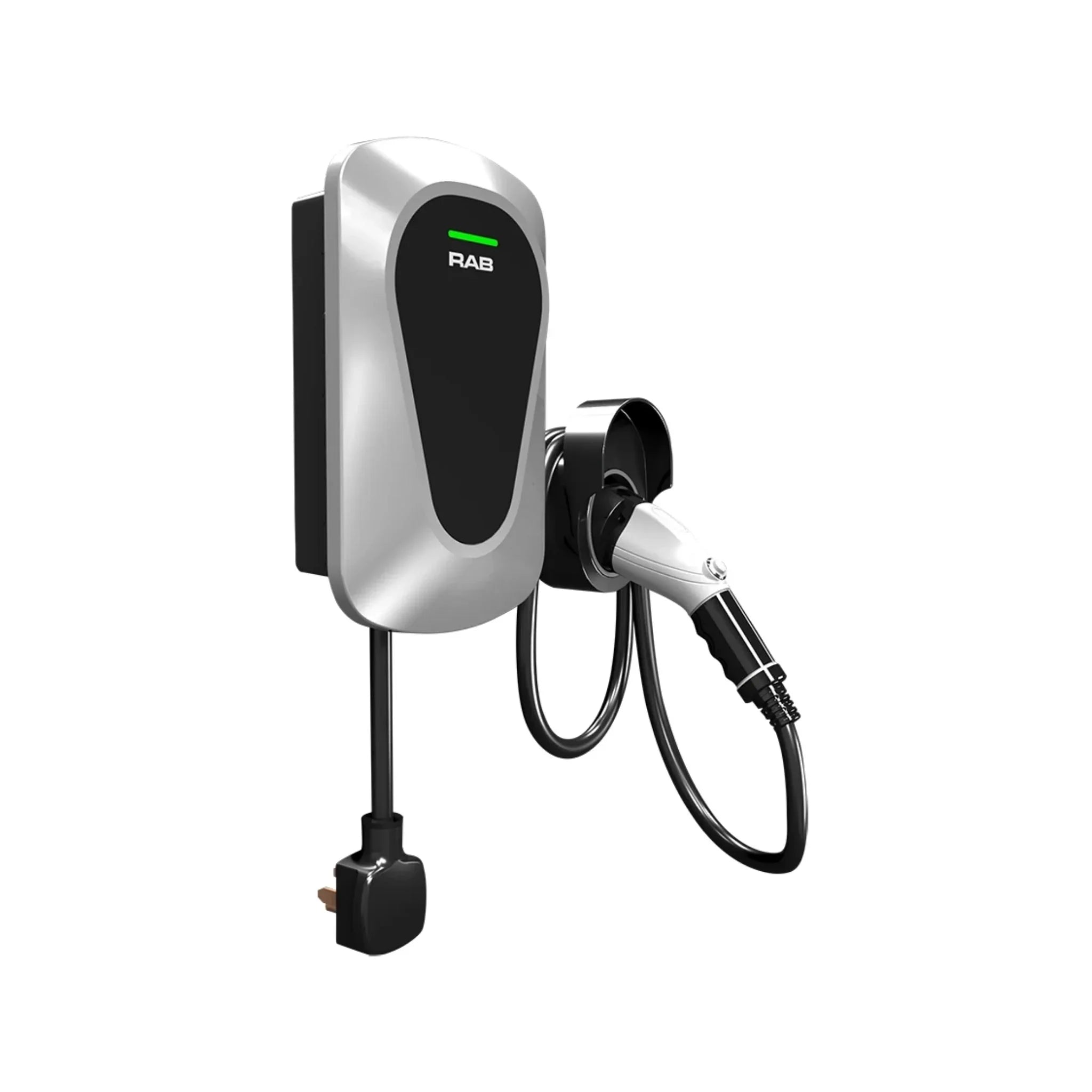 RAB Lighting EVC40/LCB 40A Level 2 Smart Electric Vehicle Charger with Wi-Fi and Lightcloud Blue