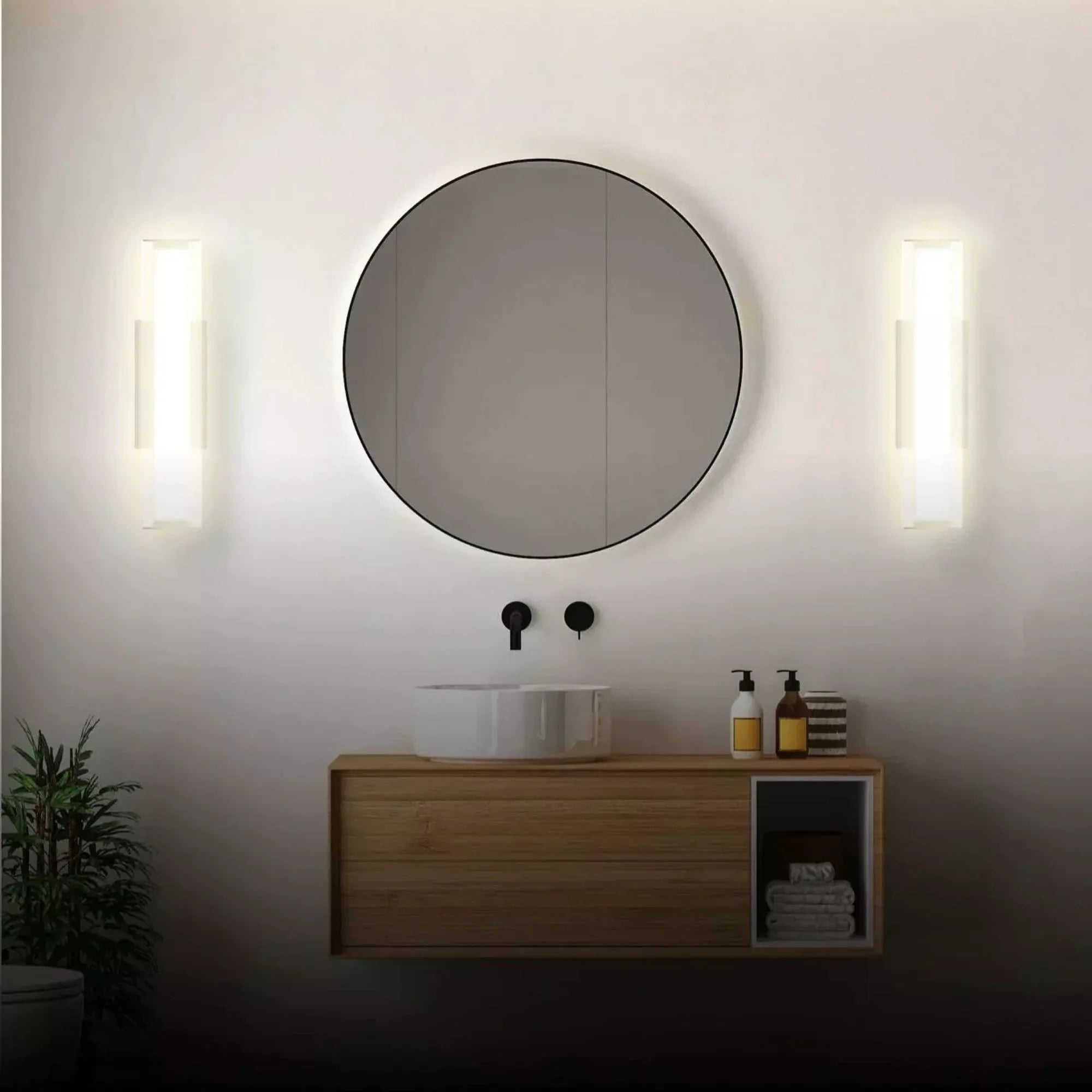 Radiance 24" Architectural Vanity Light, 5-CCT, 120-277V, Brass Finish