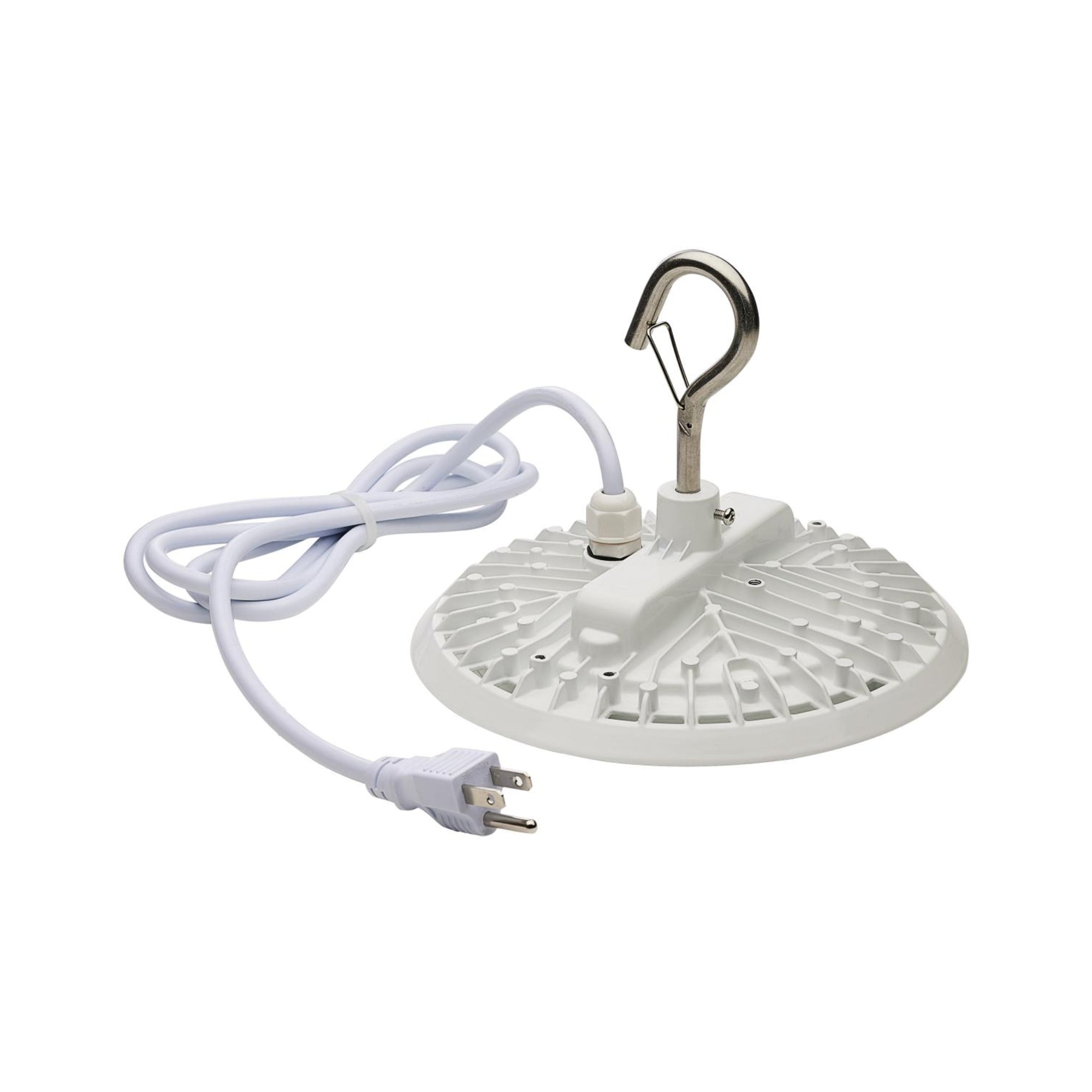 Hi-Pro LED Shop Light, 7000 Lumens, 60W LED UFO High Bay, 4000K, 120V, White