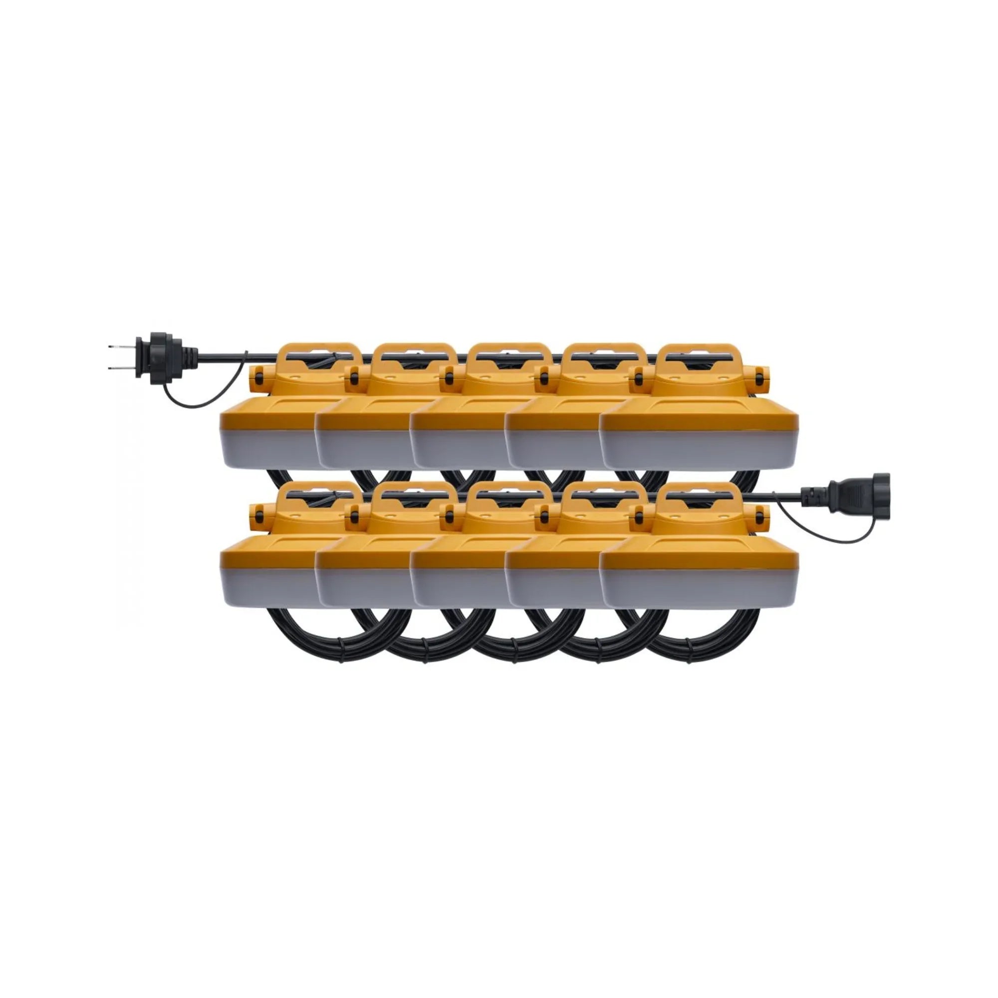 SATCO|NUVO - 100ft Hi-Pro LED Construction String Light, 14000 Lumens, Plug & Hooks | Bees Lighting