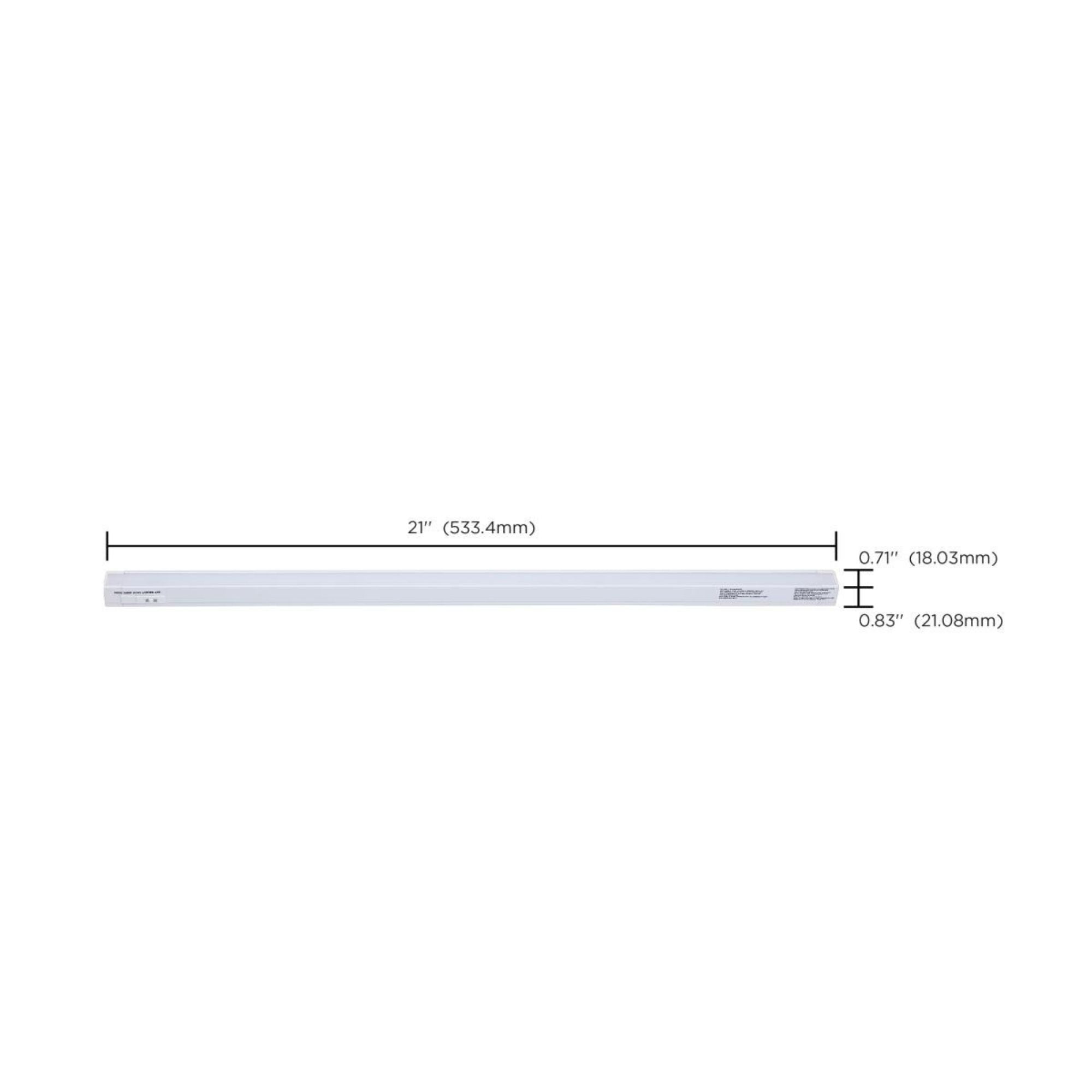 CounterQUICK Slim 21 Inch Under Cabinet LED Light, 8W, CCT Selectable, 120V, White