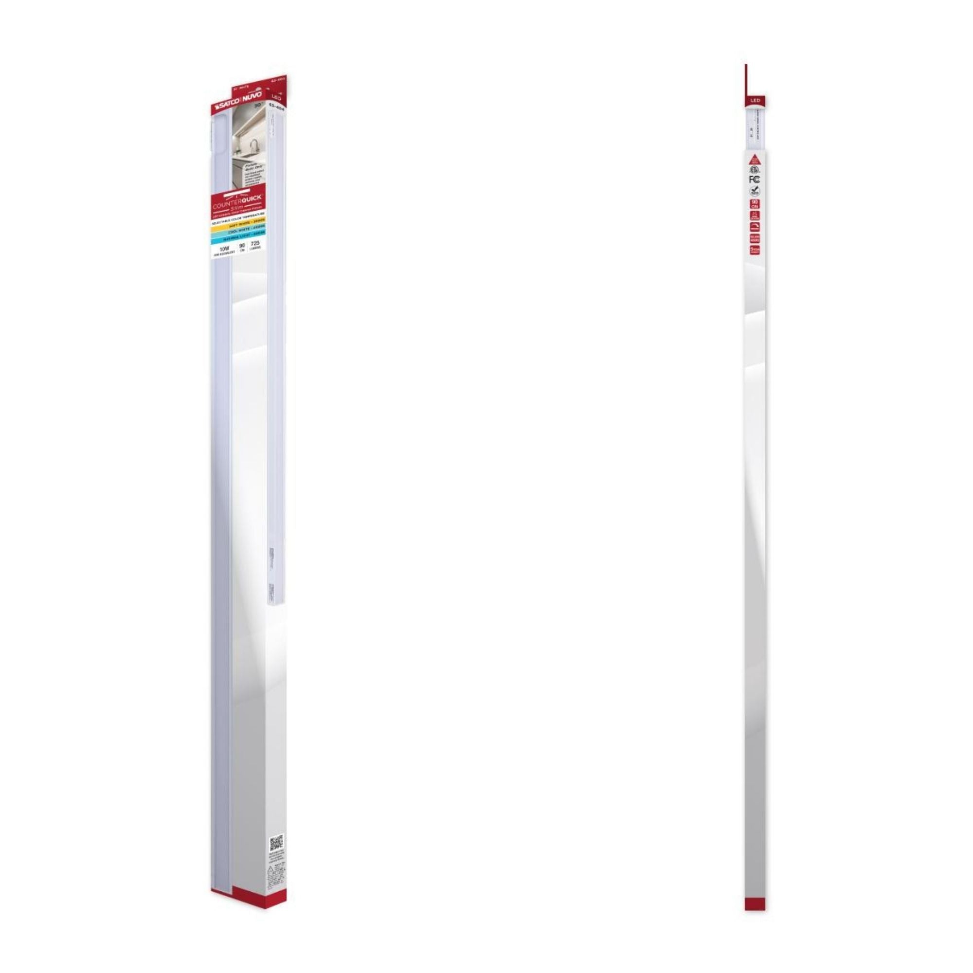 CounterQUICK Slim 30 Inch Under Cabinet LED Light, 10W, CCT Selectable, 120V, White