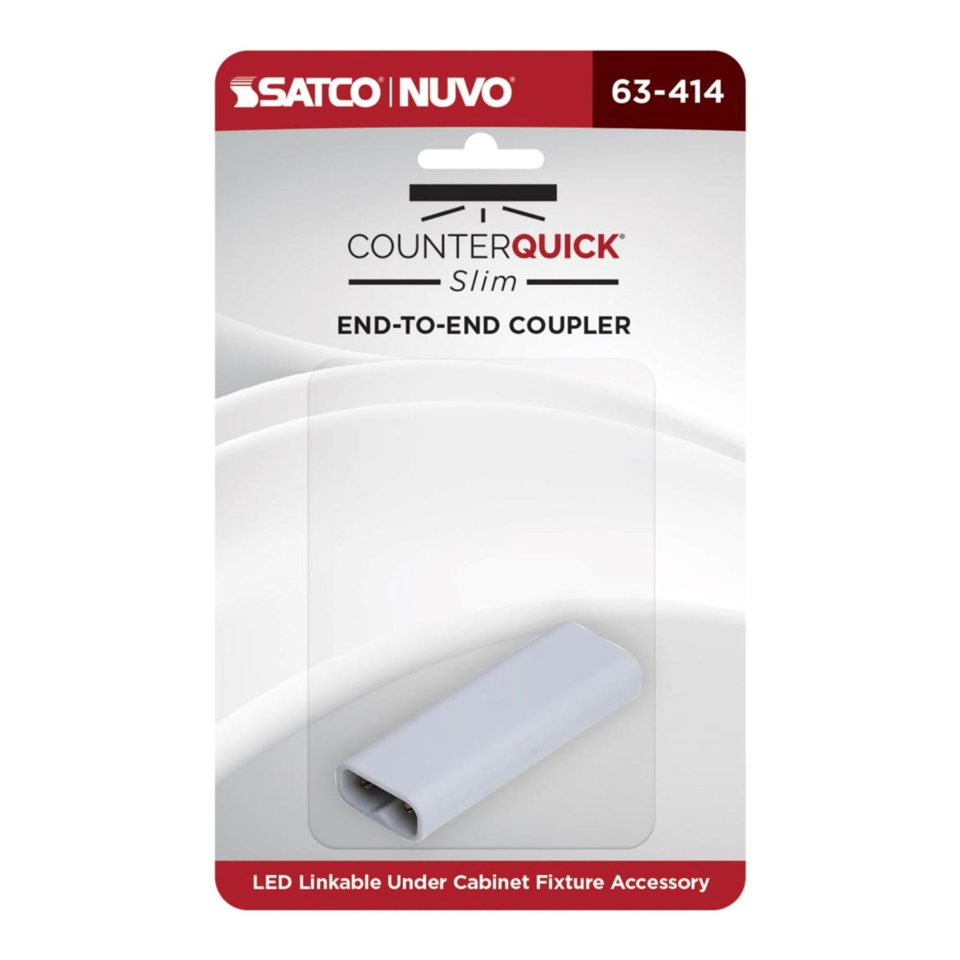 SATCO|NUVO - CounterQUICK Slim End-to-End Coupler, White | Bees Lighting