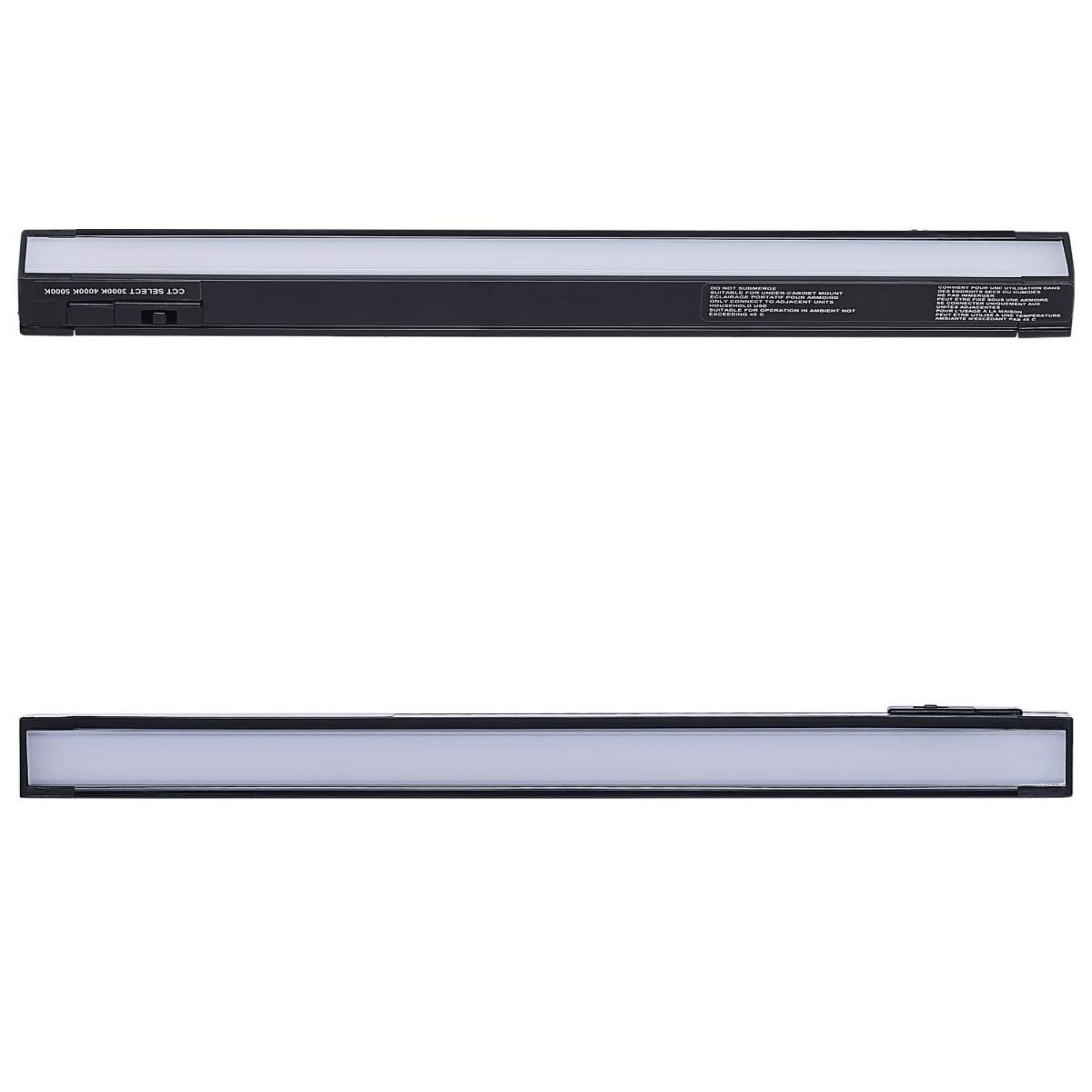 CounterQUICK Slim 10 Inch Under Cabinet LED Light, 4W, CCT Selectable, 120V, Black