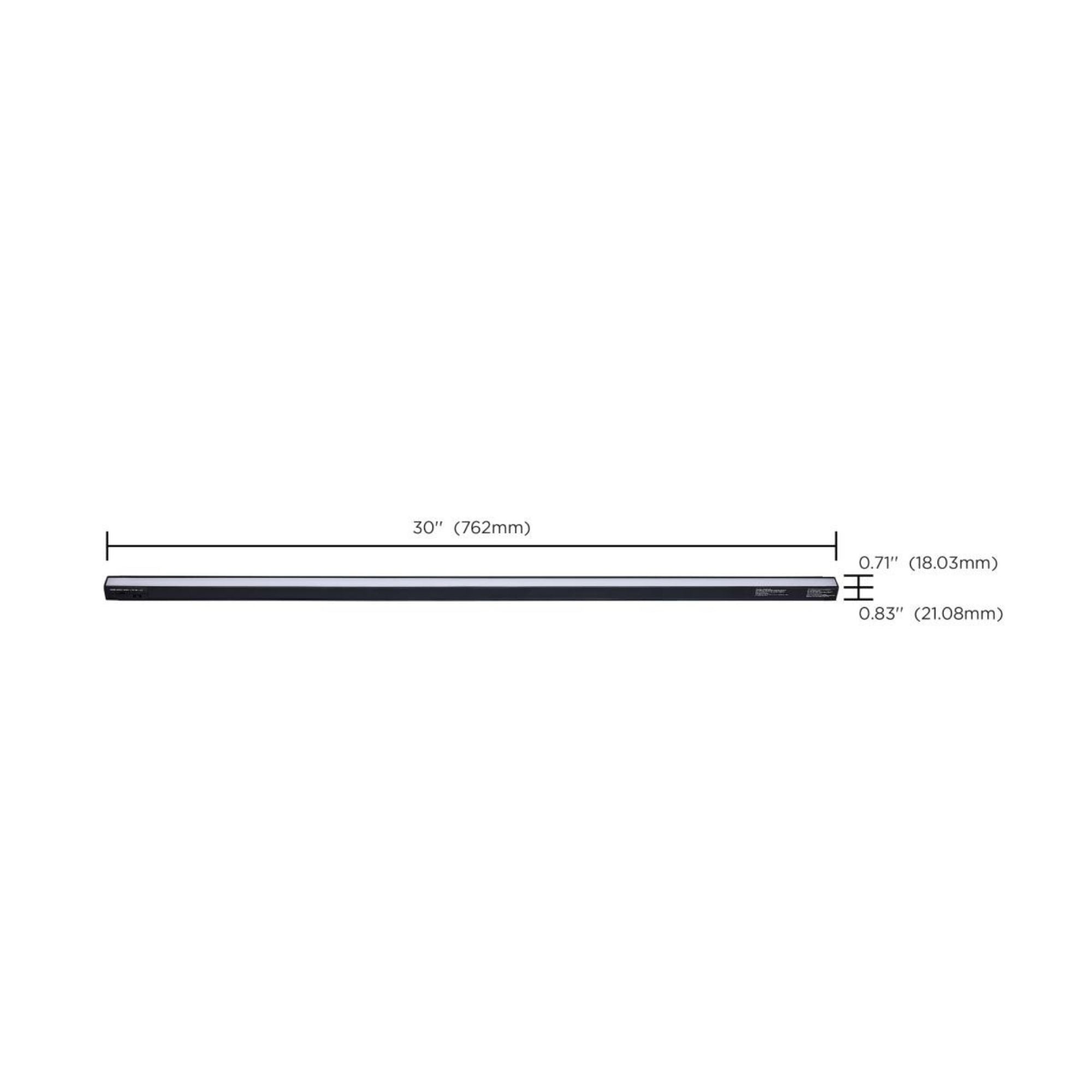 CounterQUICK Slim 30 Inch Under Cabinet LED Light, 10W, CCT Selectable, 120V, Black