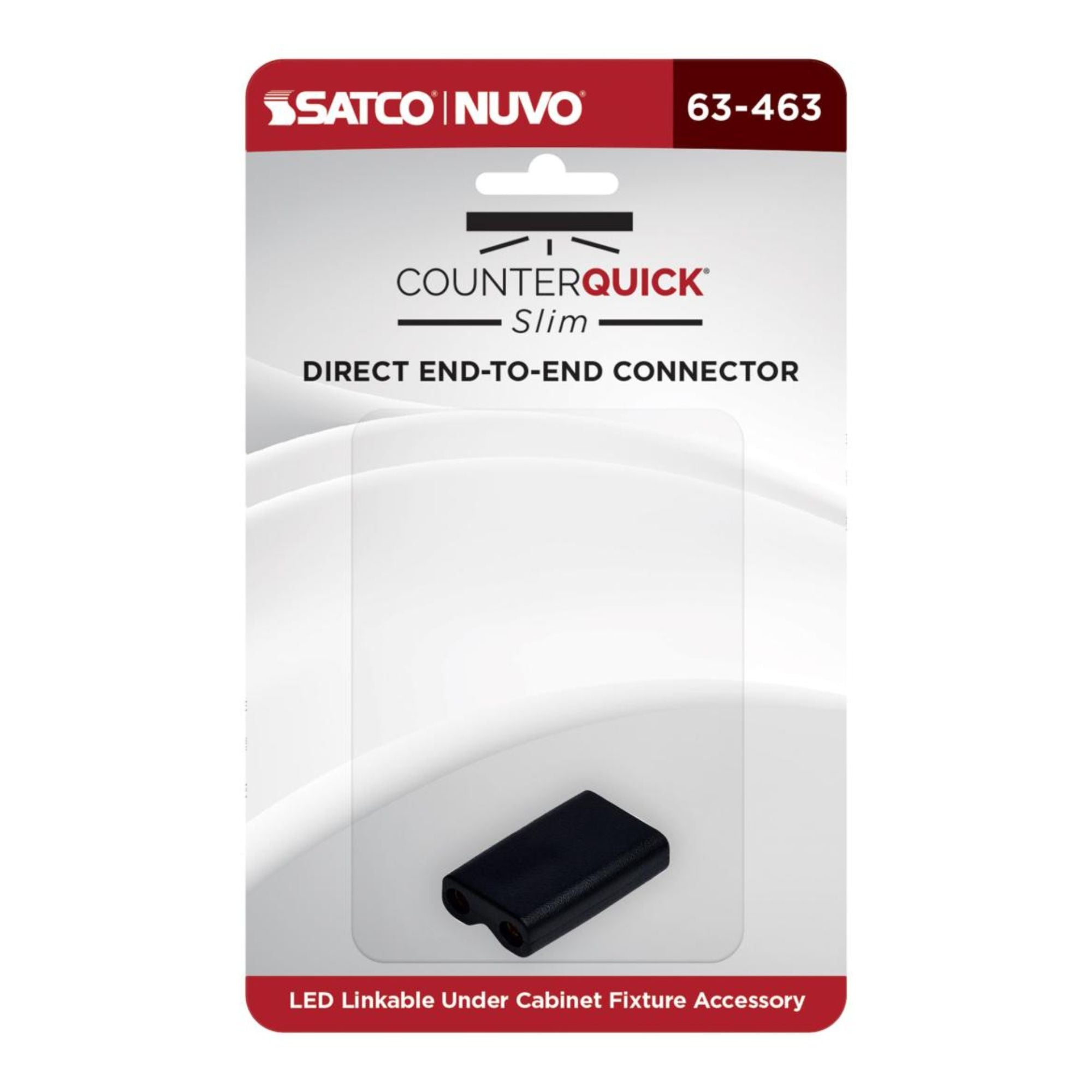 SATCO|NUVO - CounterQUICK Slim Direct End-to-End Connector, Black, 2-Pack | Bees Lighting