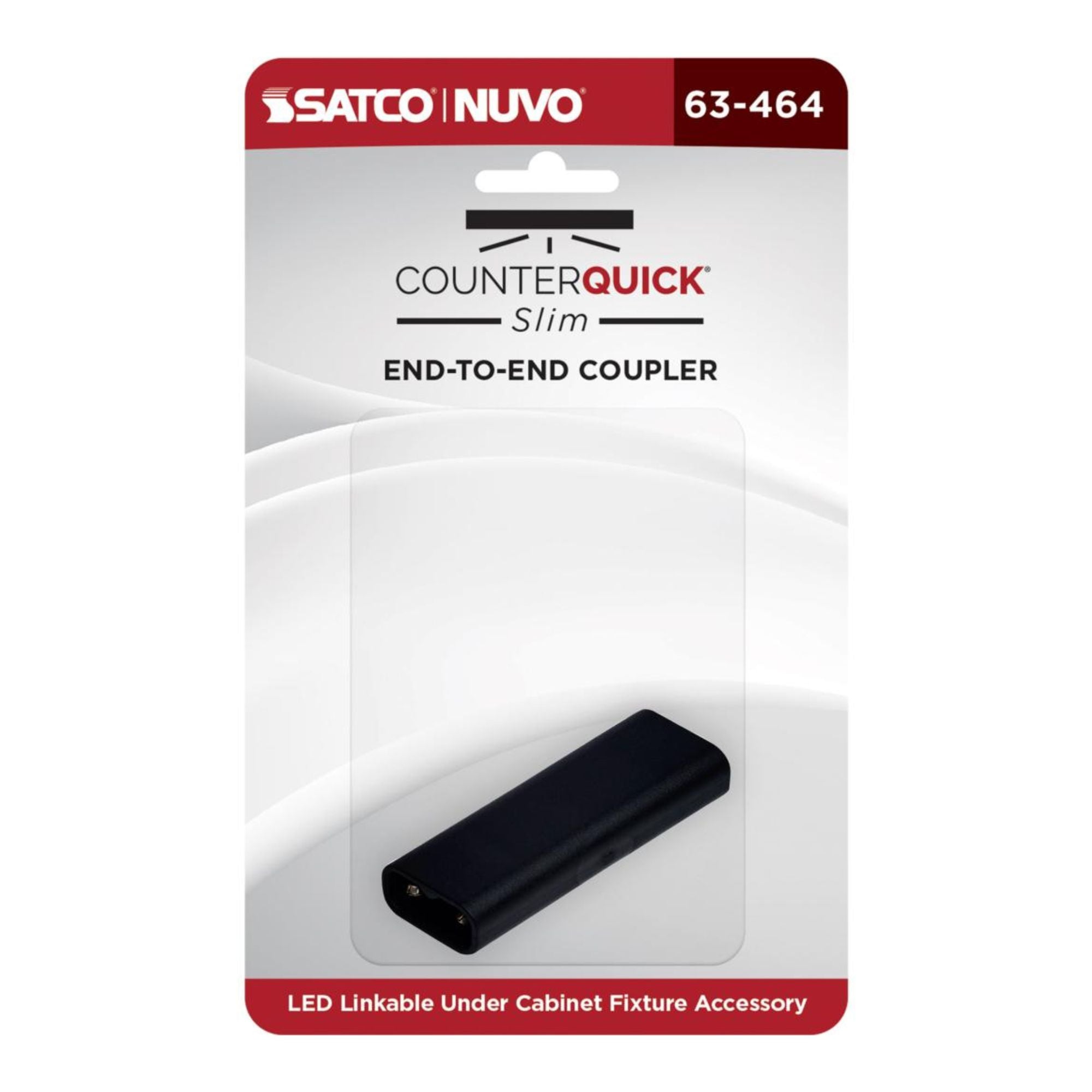 SATCO|NUVO - CounterQUICK Slim End-to-End Coupler, Black | Bees Lighting