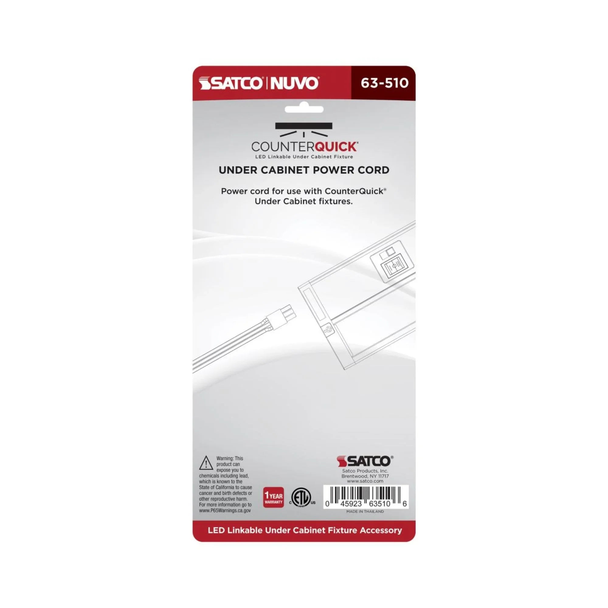 CounterQUICK 60in. Power Cord