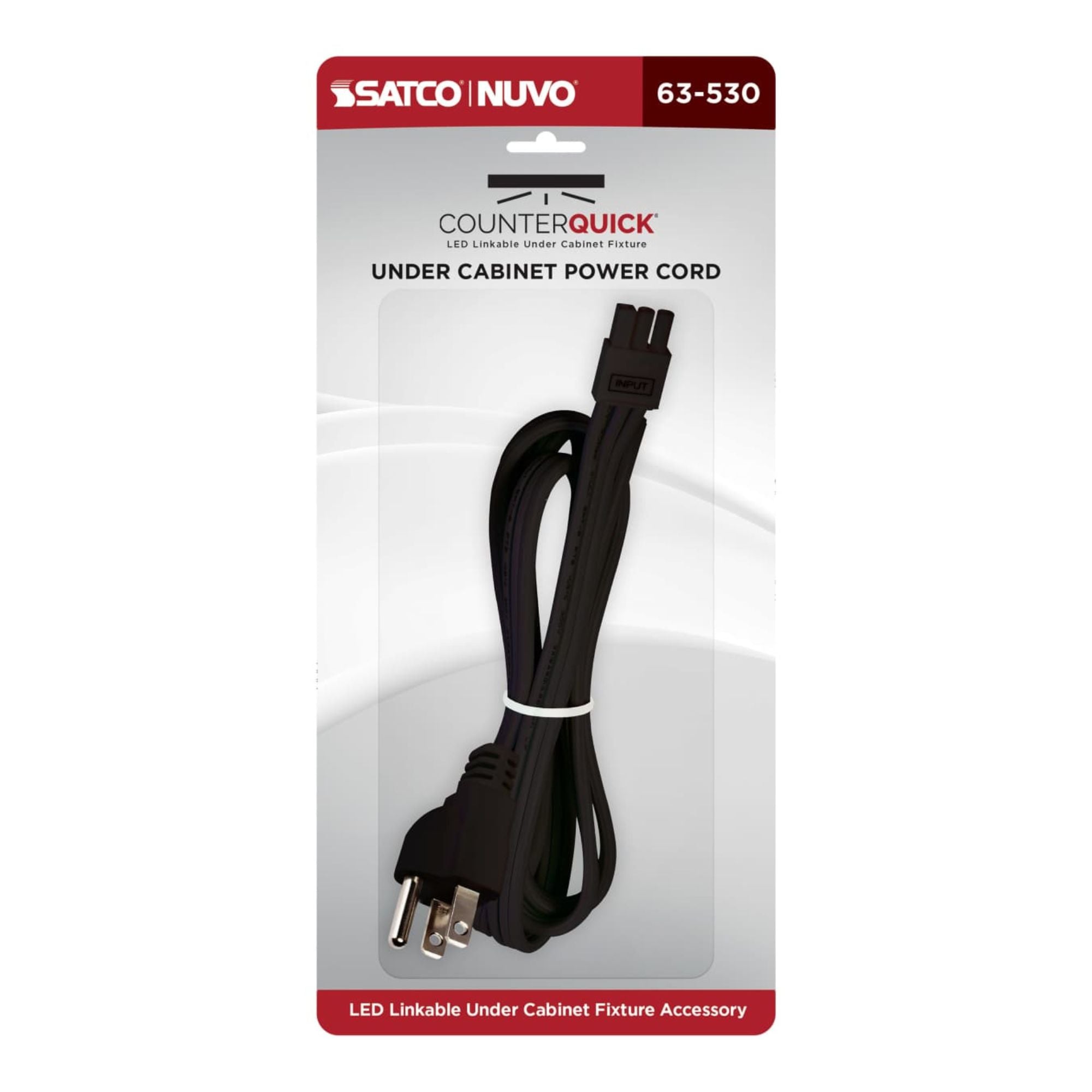 Nuvo 63-530 Under Cabinet Power Cord Black