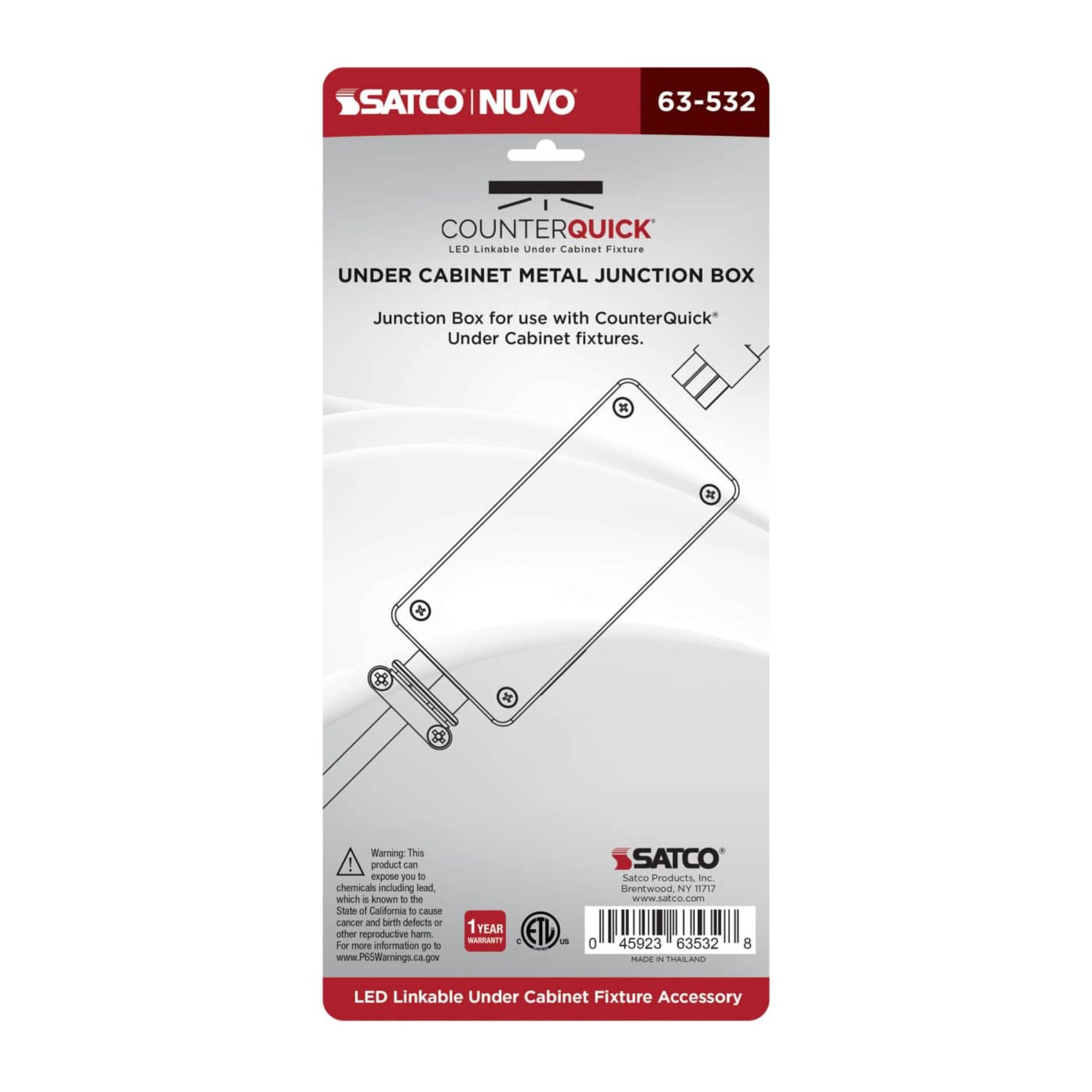 Nuvo Lighting 63-532 Under Cabinet Junction Box Dark Bronze