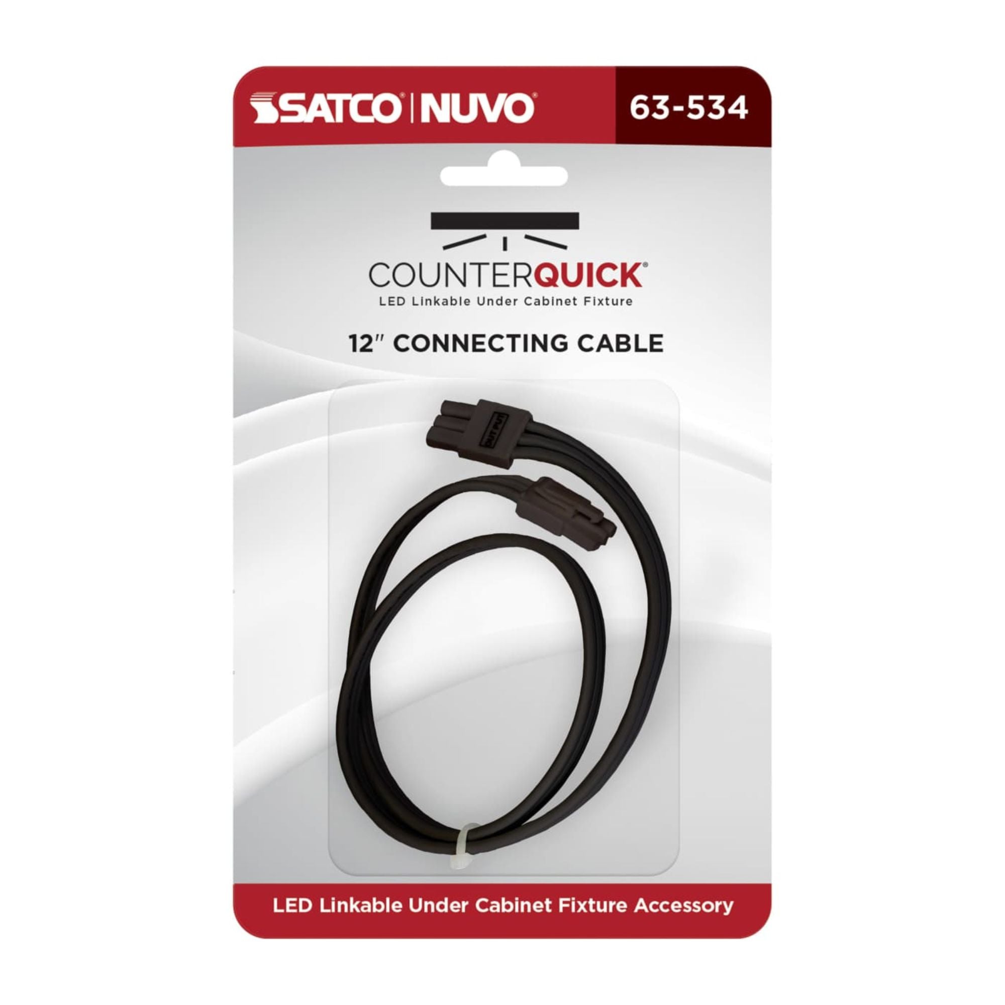 Nuvo Lighting 63-534 Under Cabinet Link Cable 12-Inch Black