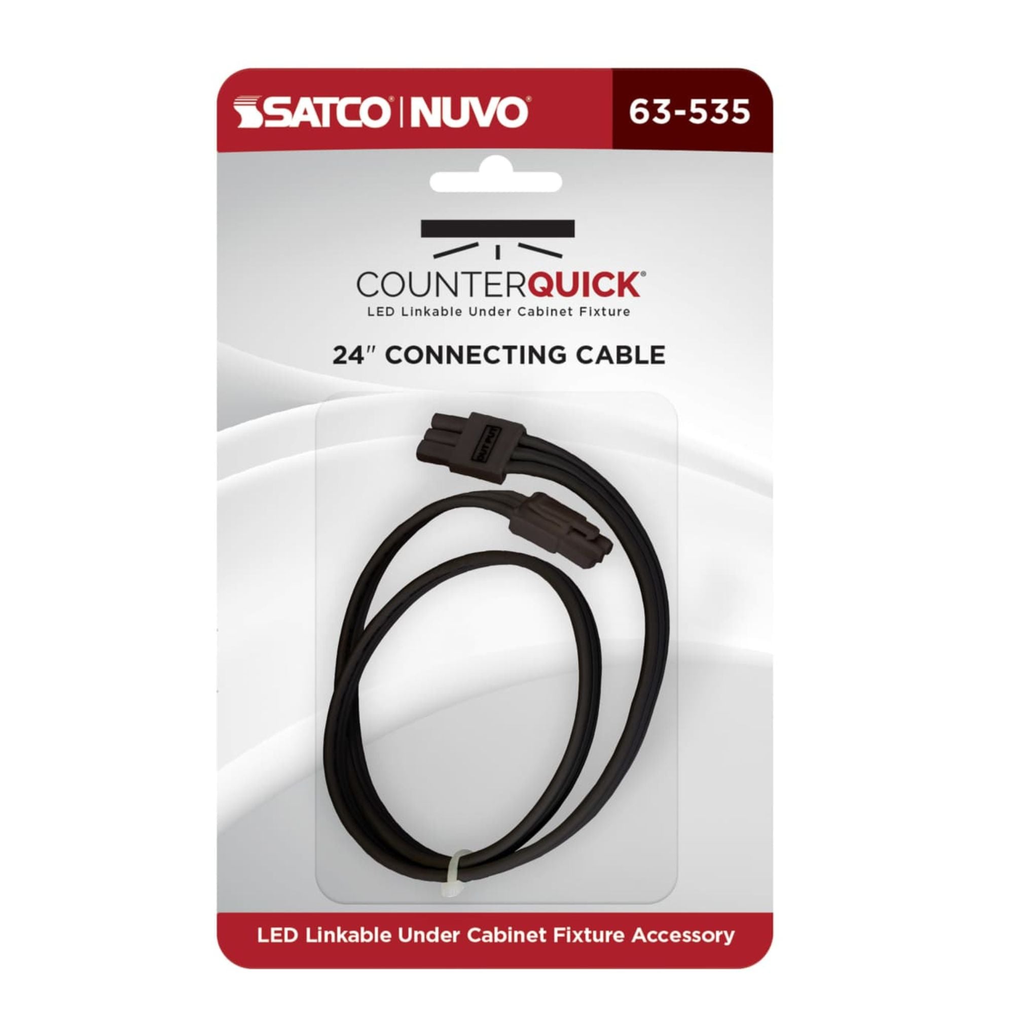 Nuvo Lighting 63-535 Under Cabinet Link Cable 24-Inch Black