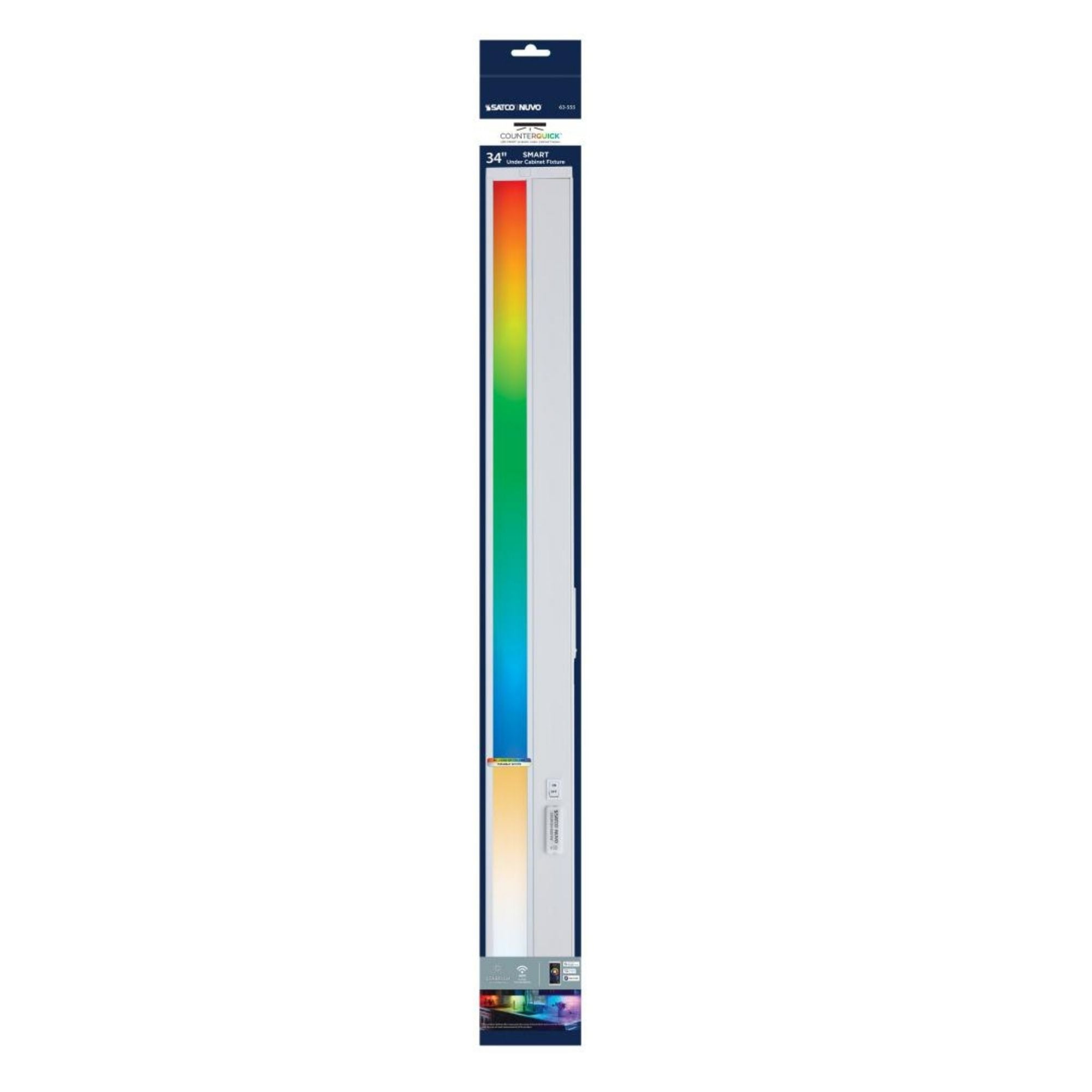 Starfish 34 Inch Smart LED Under Cabinet Light, 1420 Lumens, RGB and Tunable White, 120V