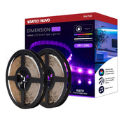 Dimension Pro LED Smart Tape Light Kit, 64Ft Reel, RGB + Tunable White, 24V, Plug Connection