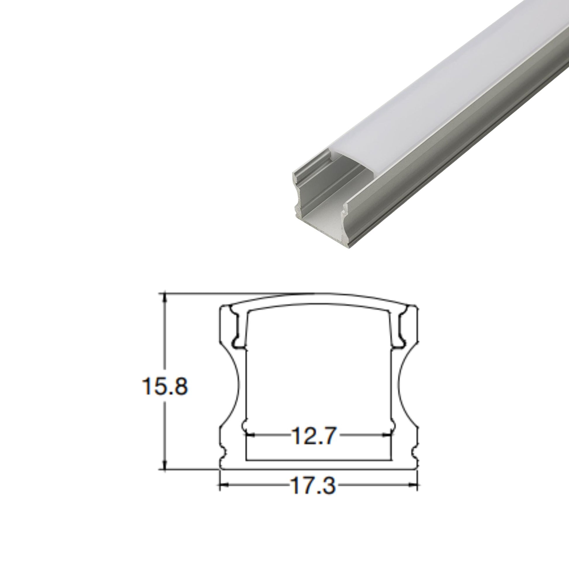 40" Deep Aluminum Channel, Pack of 5 - Bees Lighting