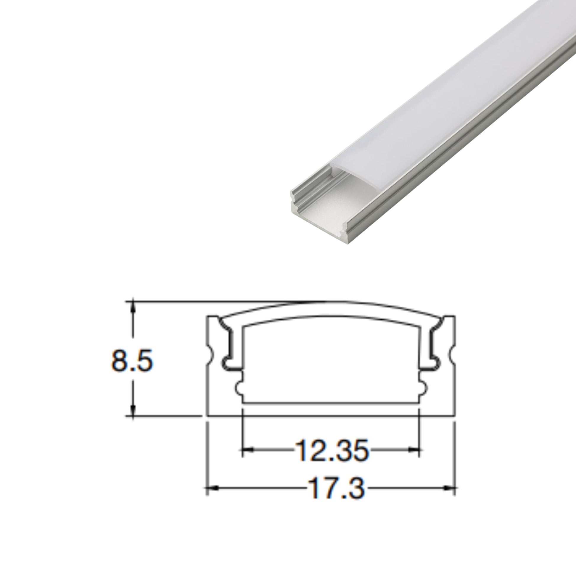 40" Shallow Aluminum Channel, Pack of 5 - Bees Lighting