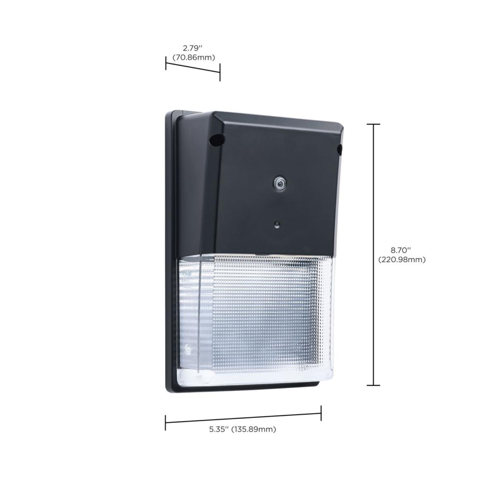 LED Turtle Friendly Mini Wall Pack, 20W, Amber Light And 4000K, 120-277V, Black - Bees Lighting