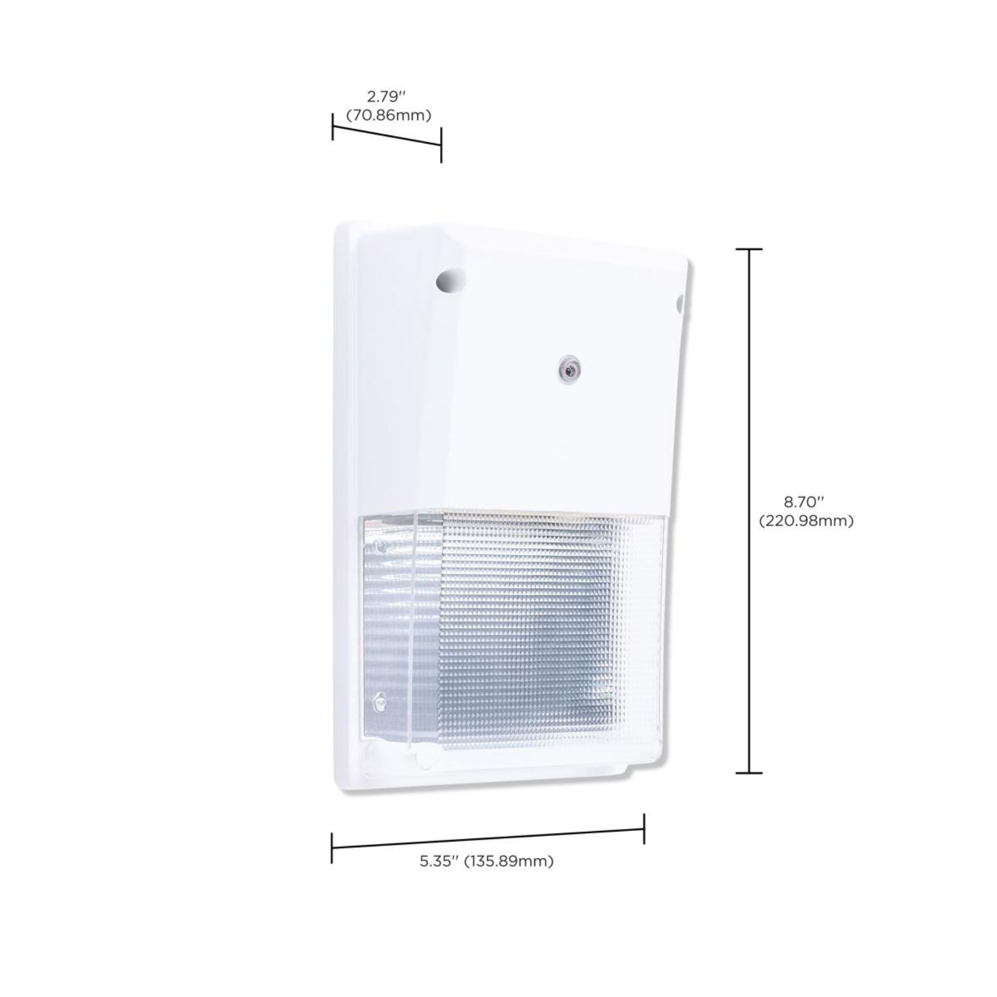 LED Turtle Friendly Mini Wall Pack, 20W, Amber Light And 4000K, 120-277V, White - Bees Lighting